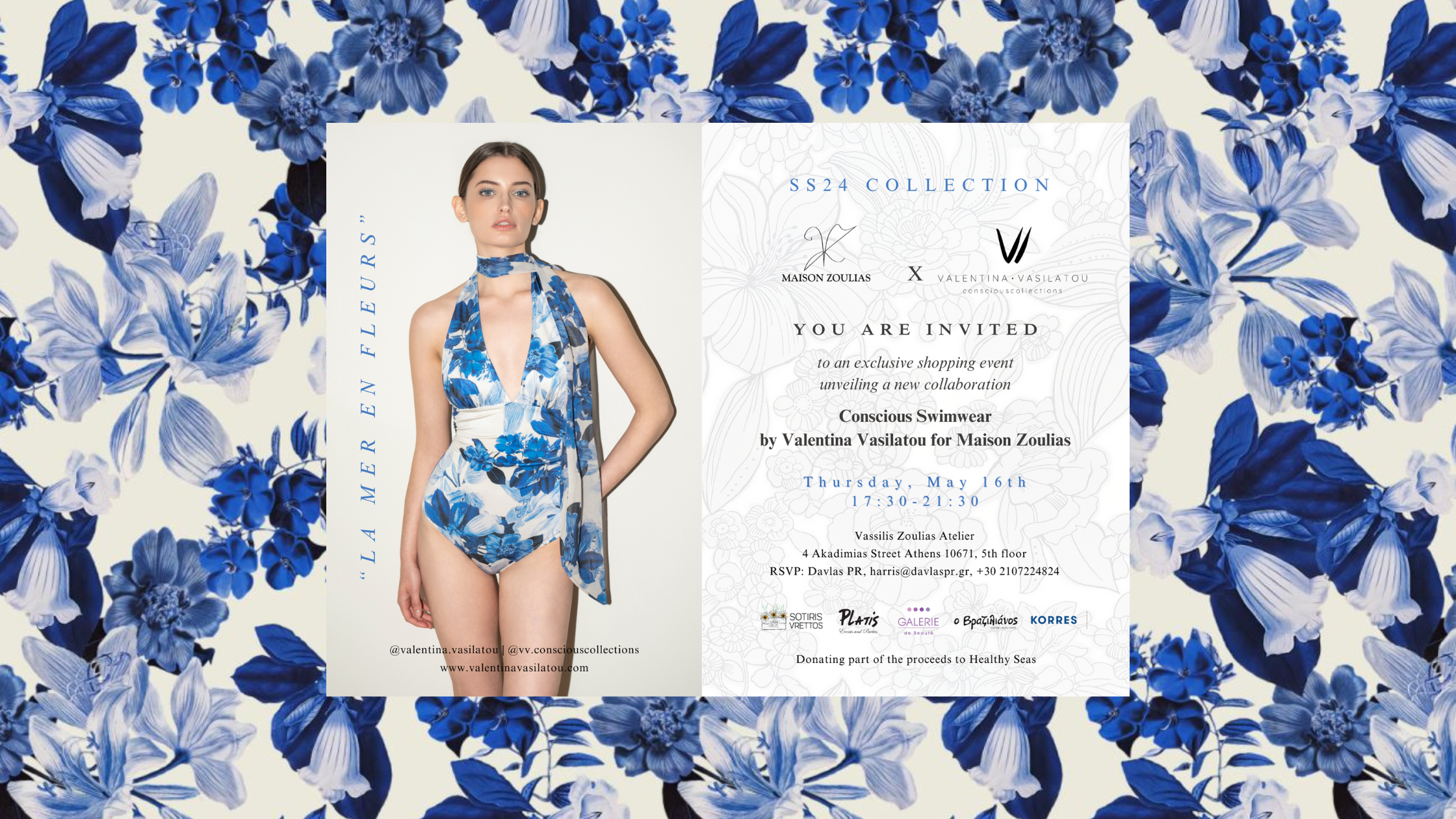 "LA MER EN FLEURS" Maison Zoulias X Valentina Vasilatou