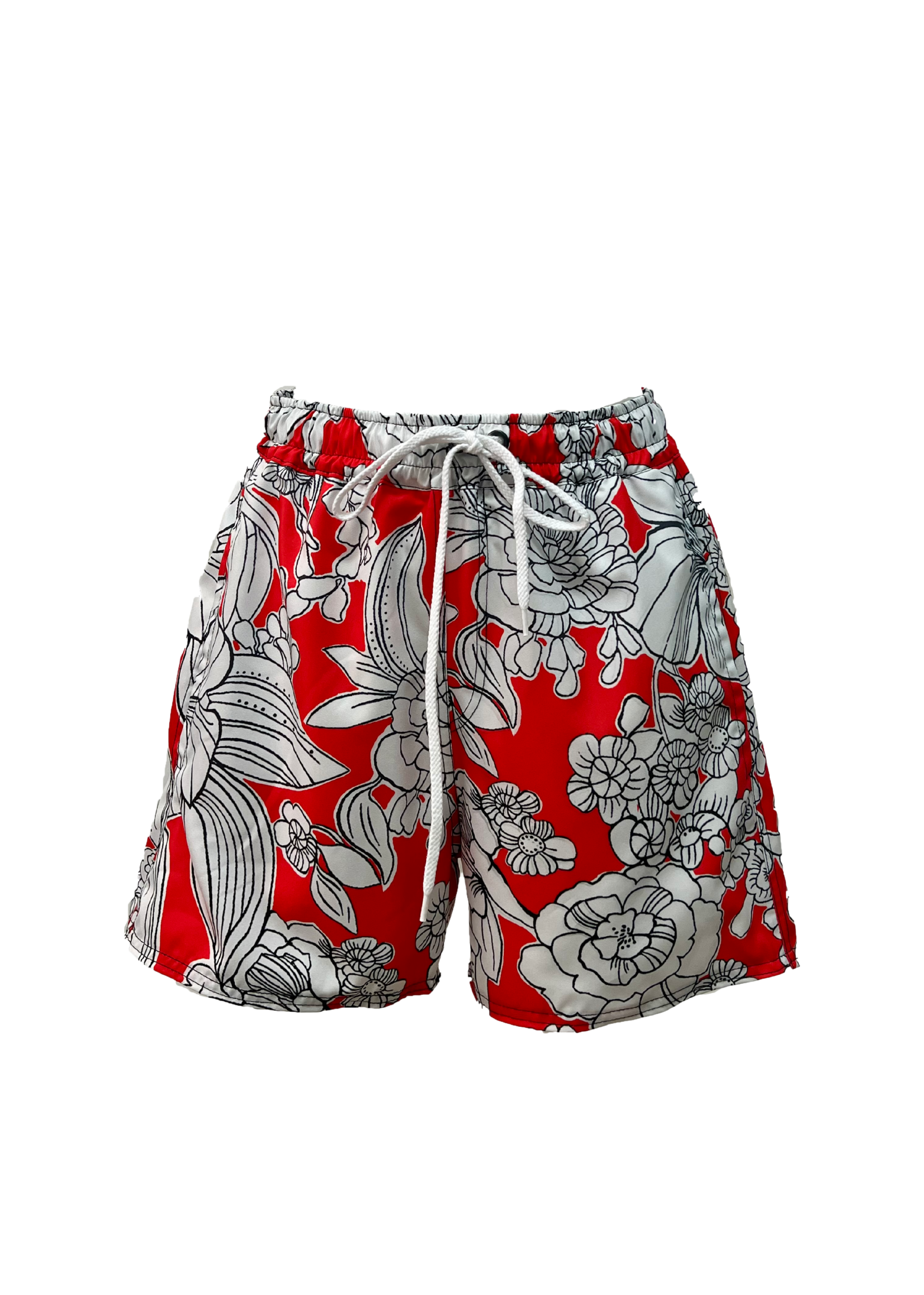 Aris Swim Shorts - Red Emily Floral