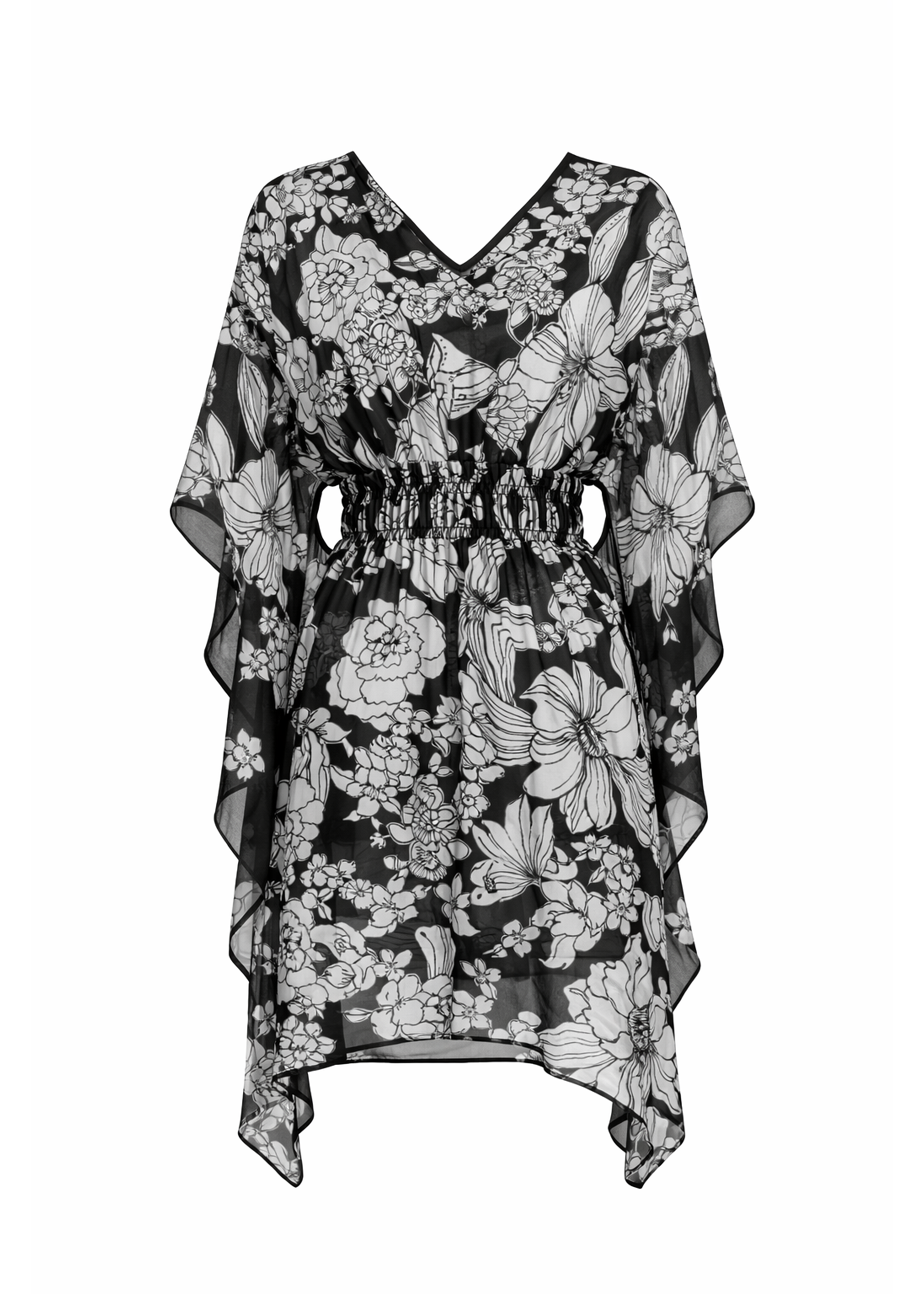 Alexia Beach Kaftan - Black Emily Floral