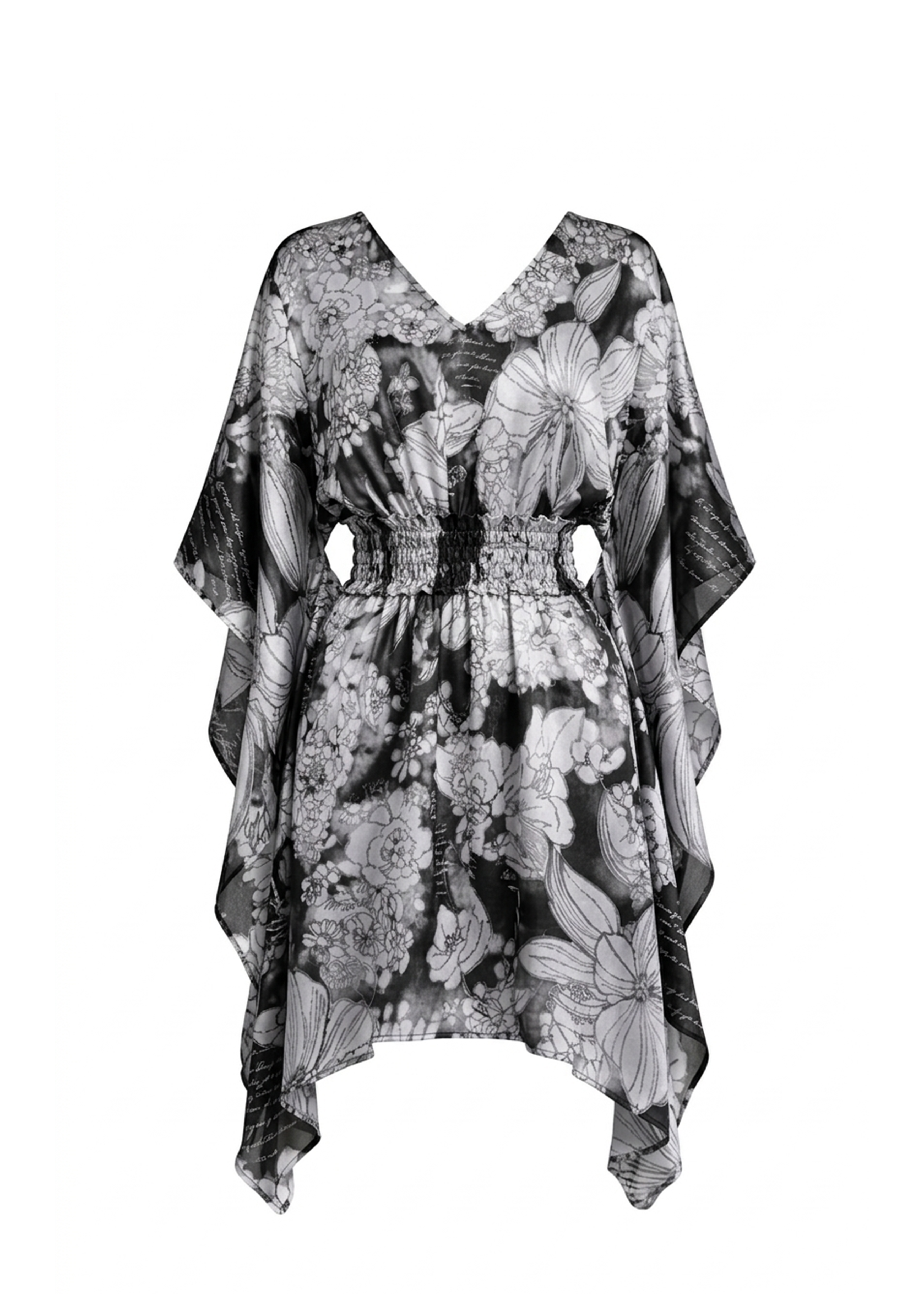 Amalia Resort Kaftan - Black Emily Floral