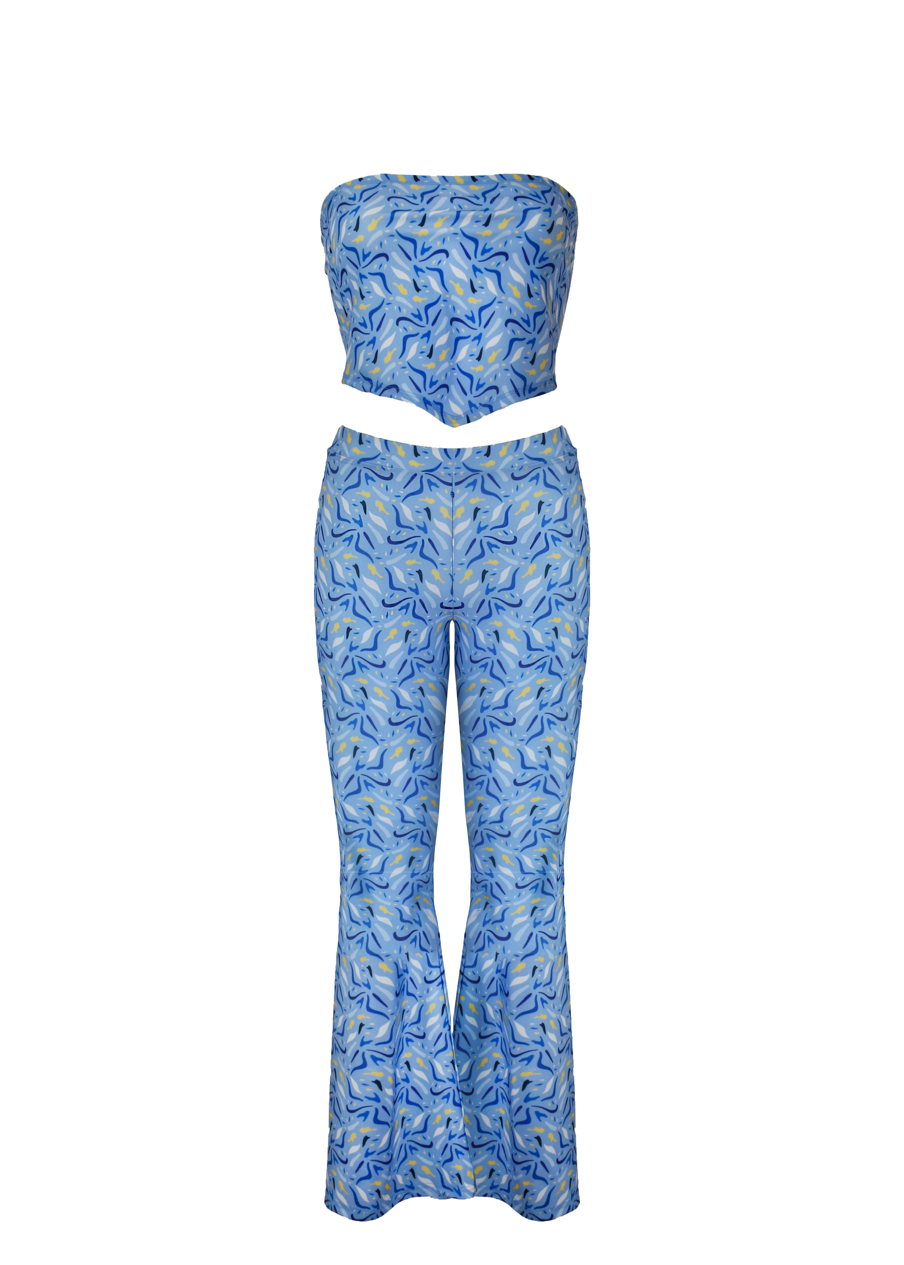 Dorina Flare Pants - Blue Squid