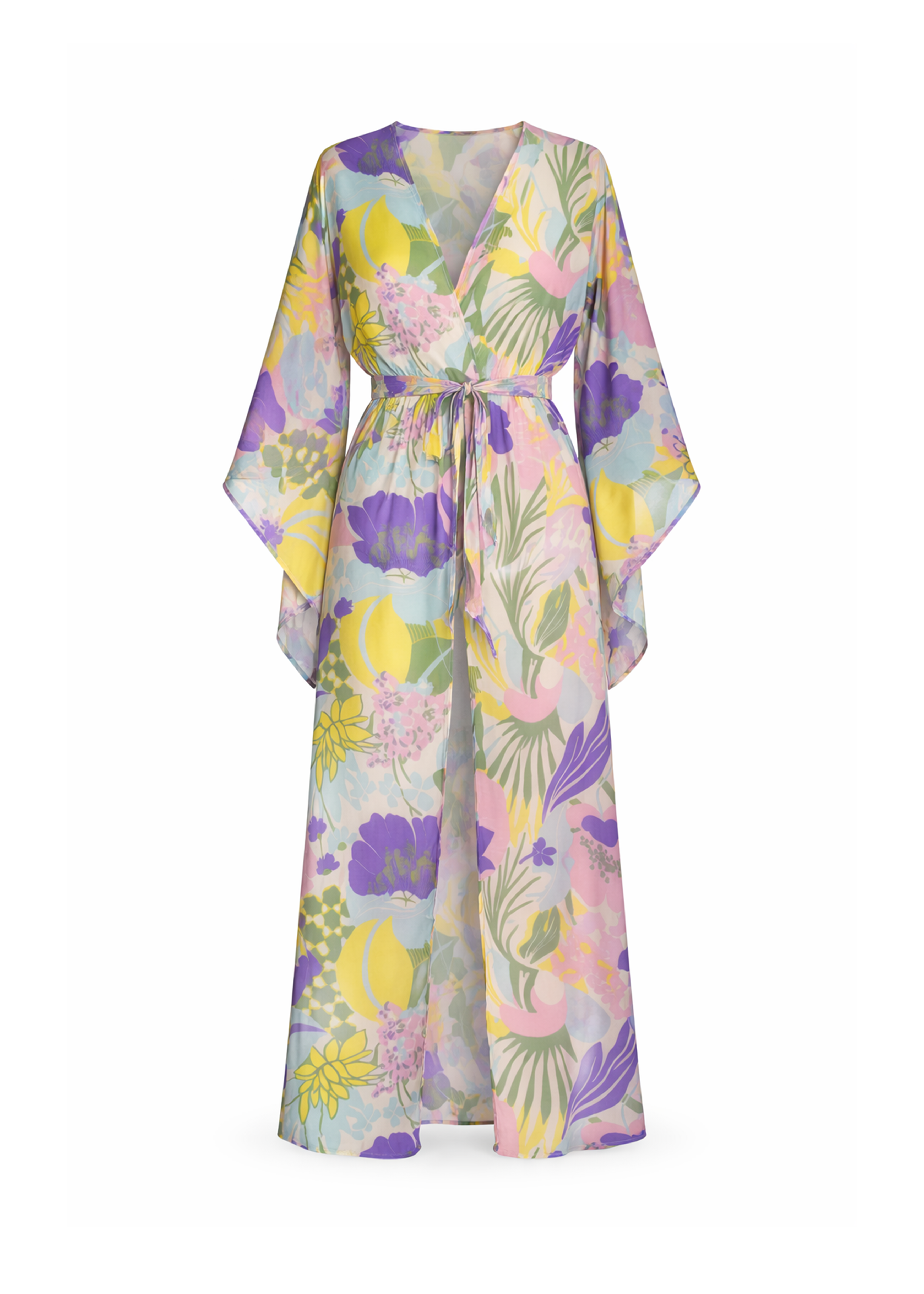Fiona Beach Kimono - Schwarzer Abgrund