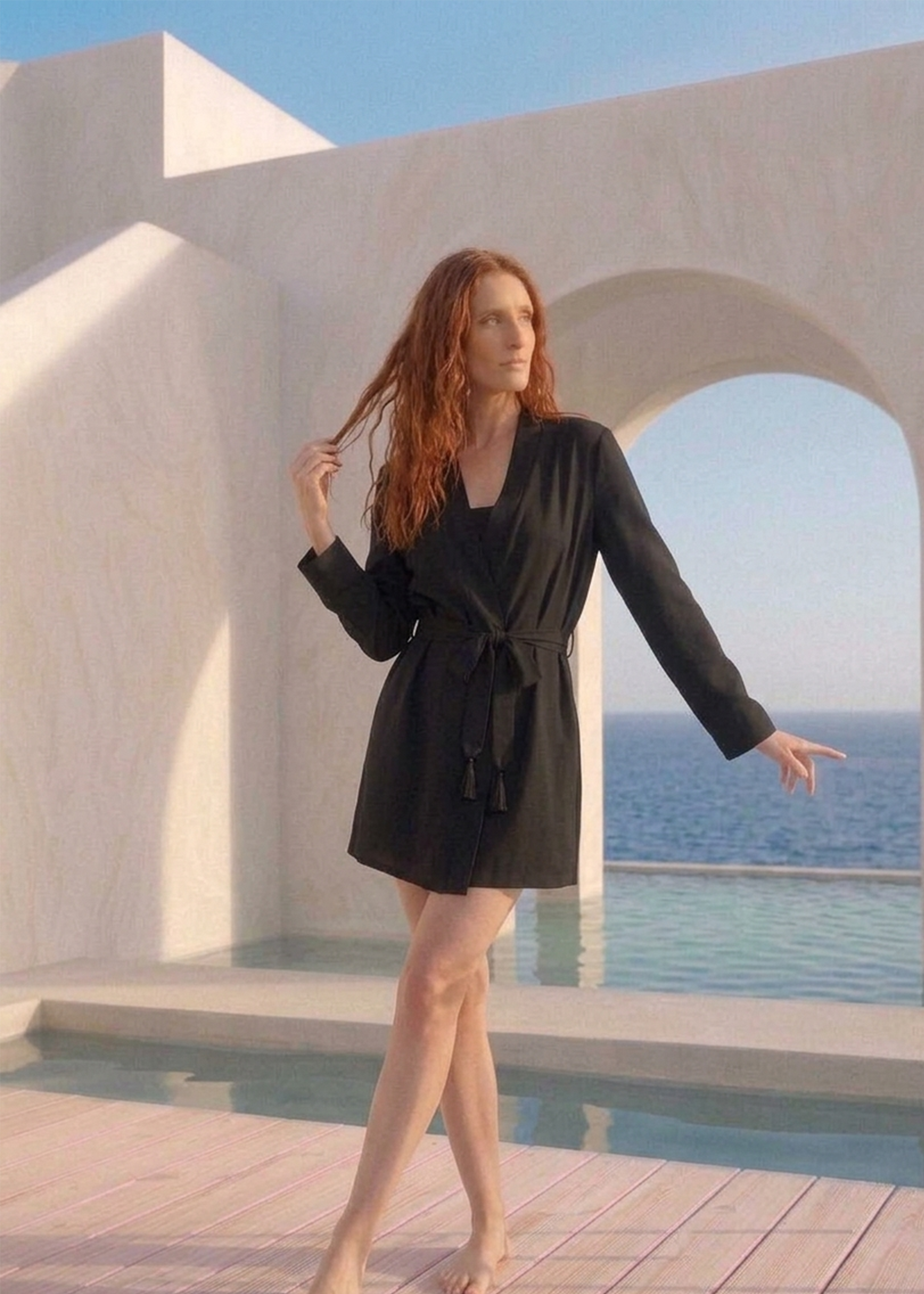 Fiona Beach Robe - Black Abyss