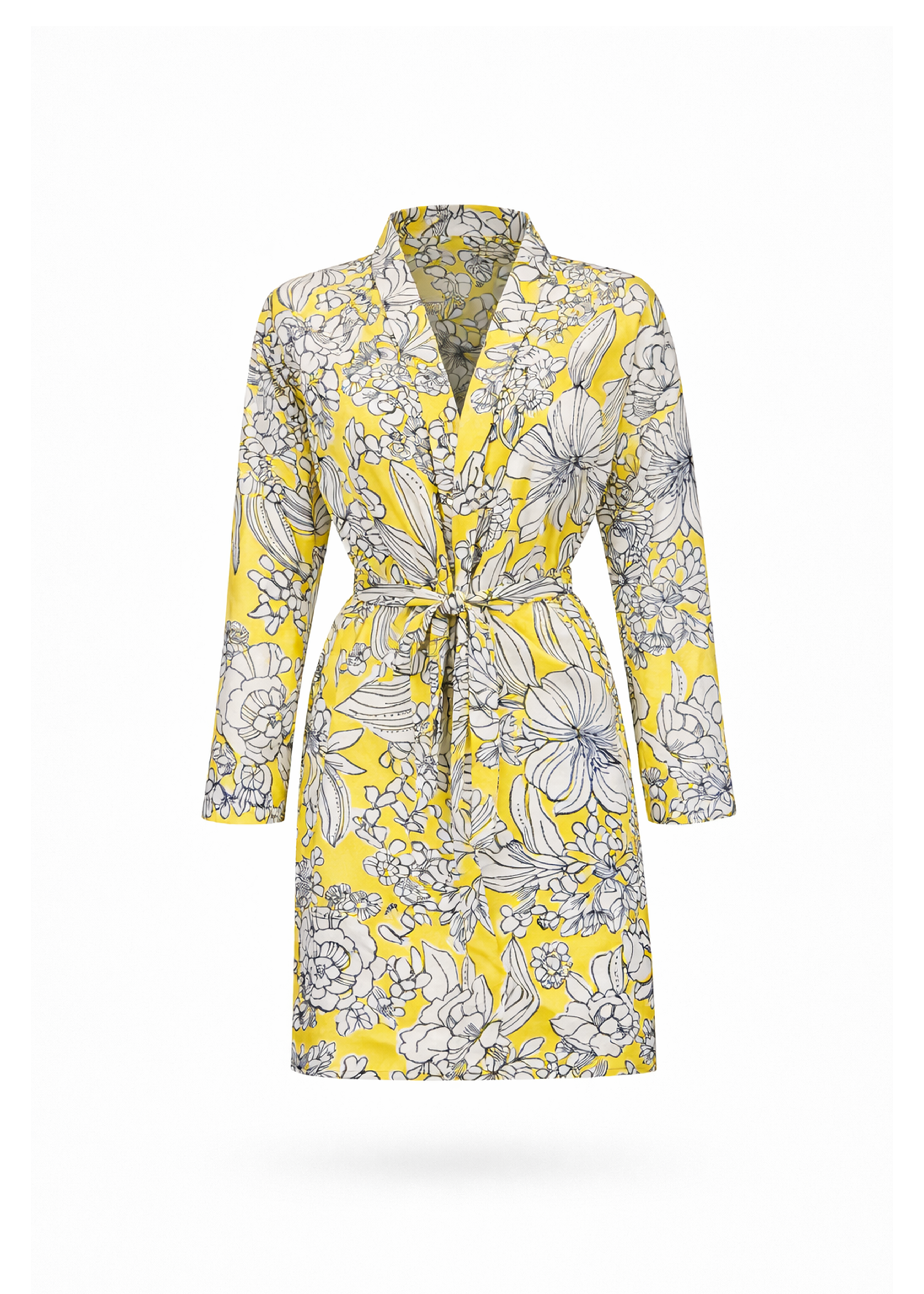 Fiona Beach Robe - Yellow Emily Floral
