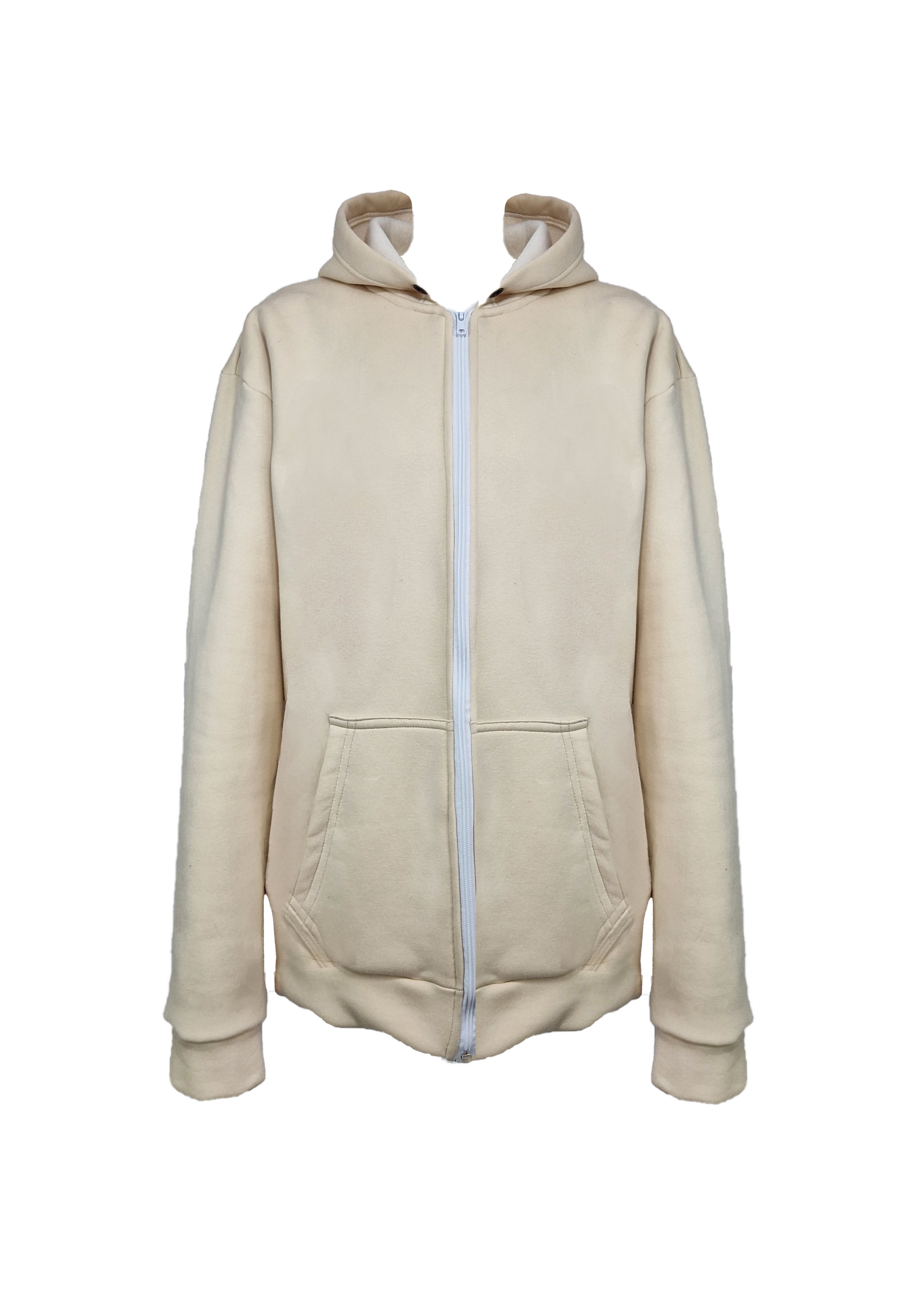 Aias Zip-Up Hoodie - Sand Beige