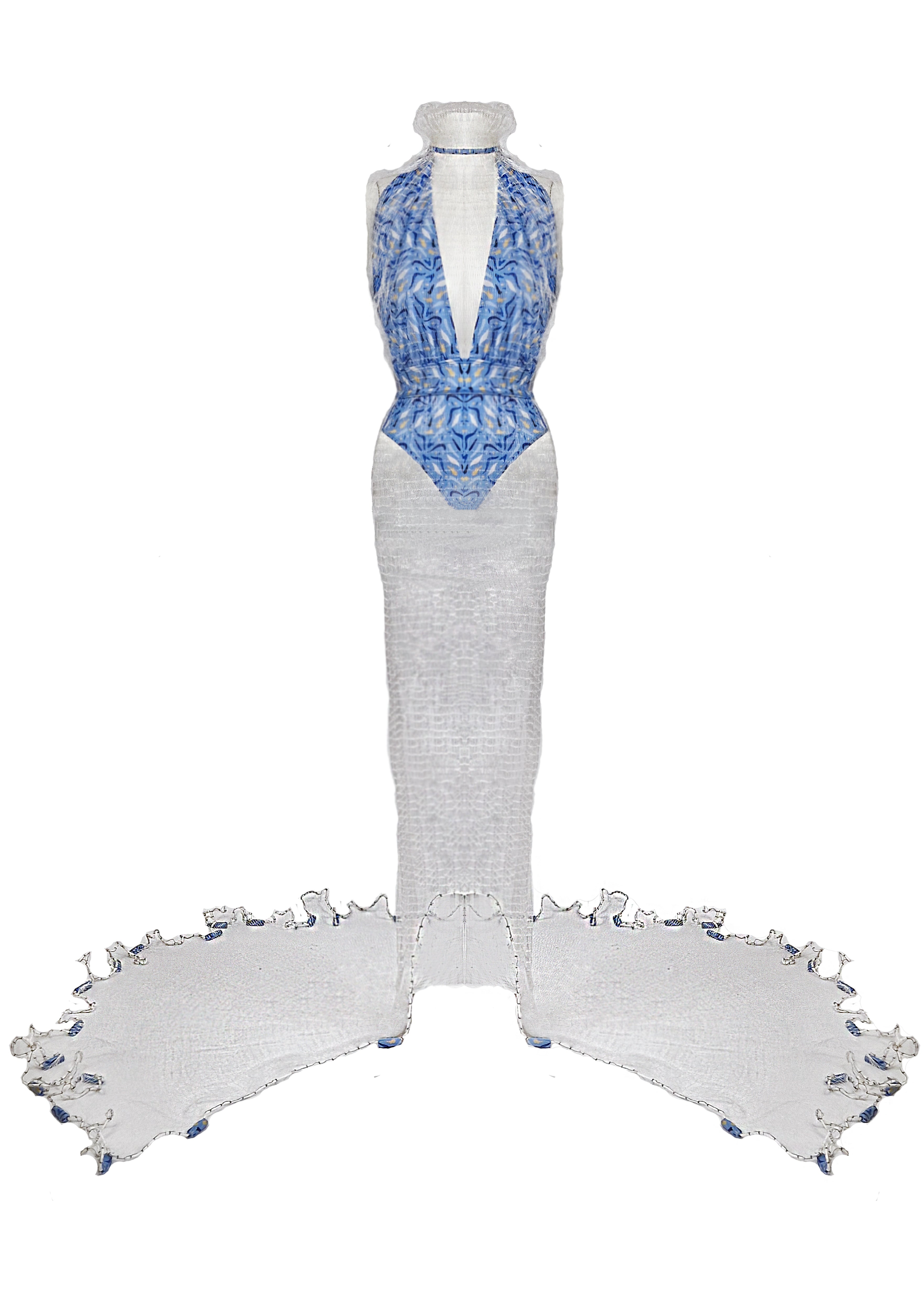 MadWalk Net Dress - Blue Squid