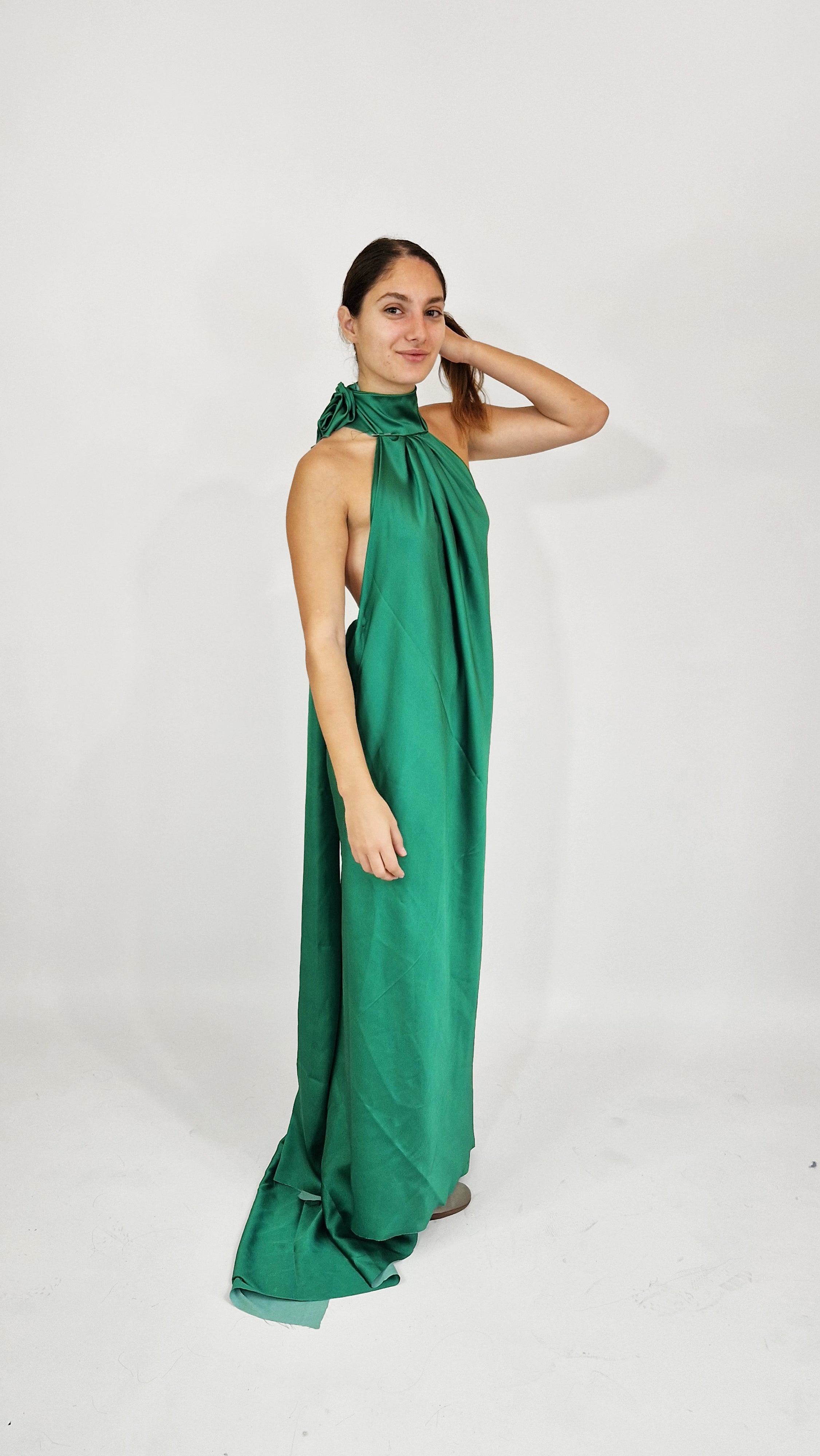 Klemens Scarf Dress - Jade Green