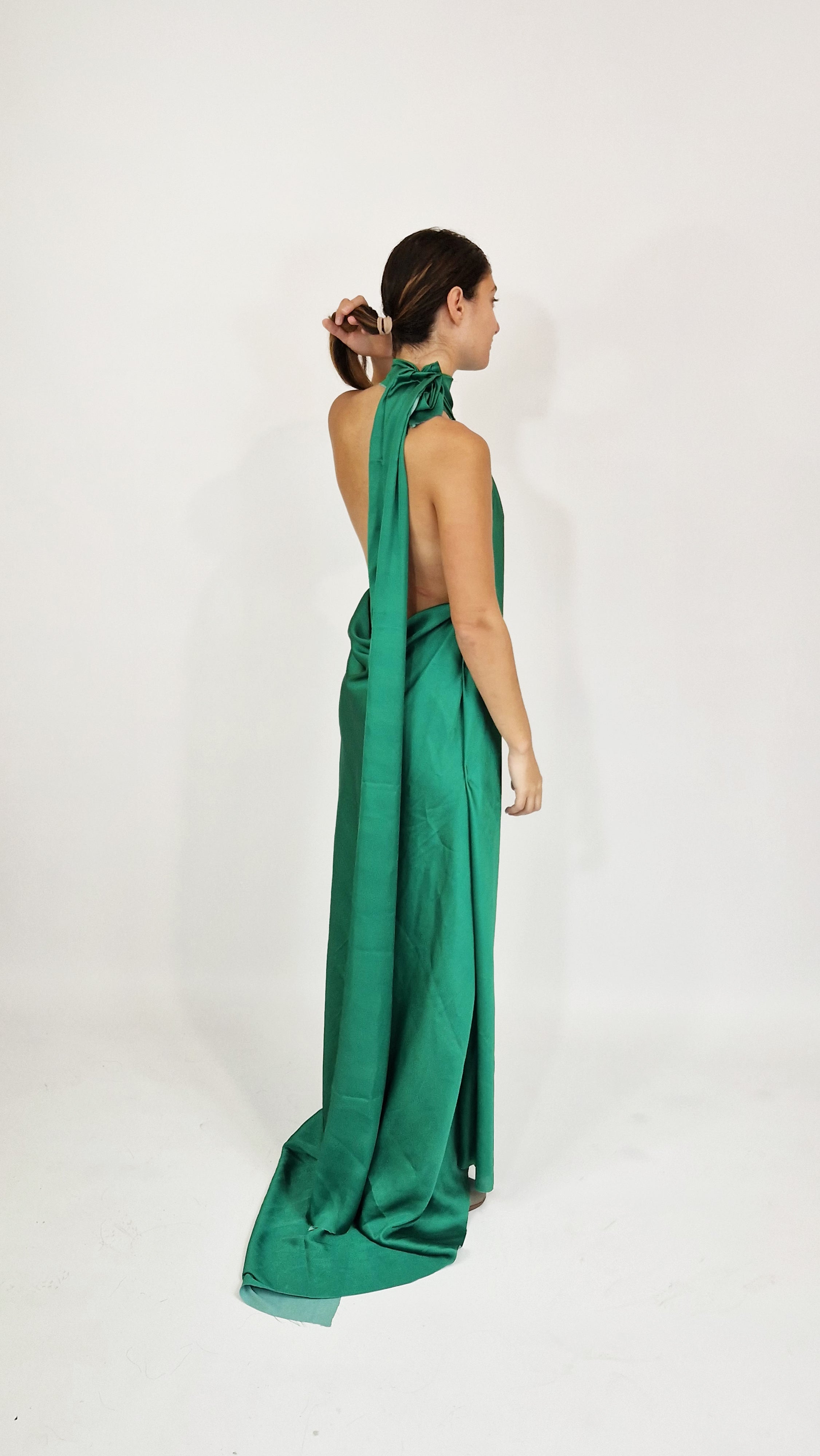Klemens Scarf Dress - Jade Green