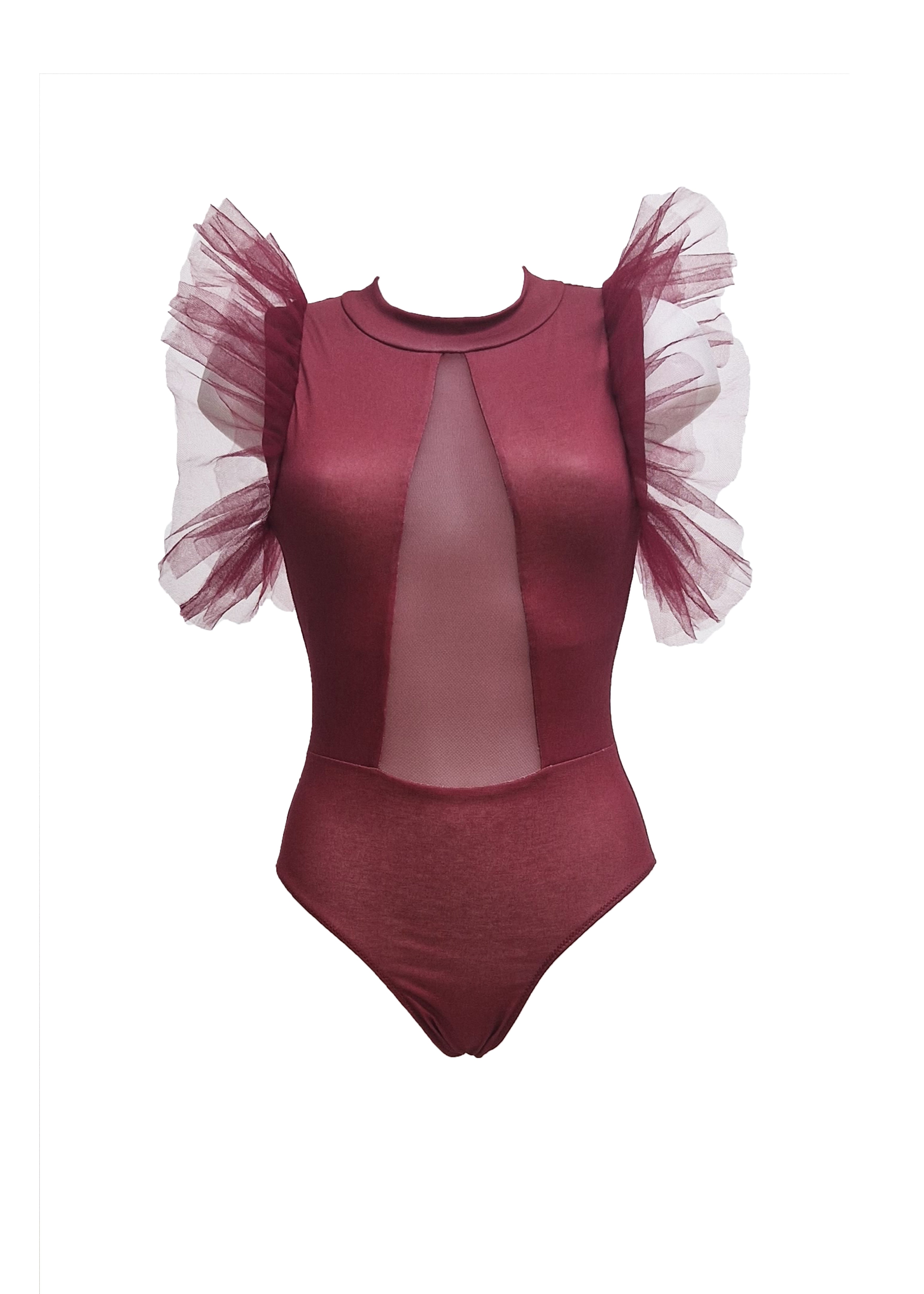 Athina Bodysuit - Burgundy Red