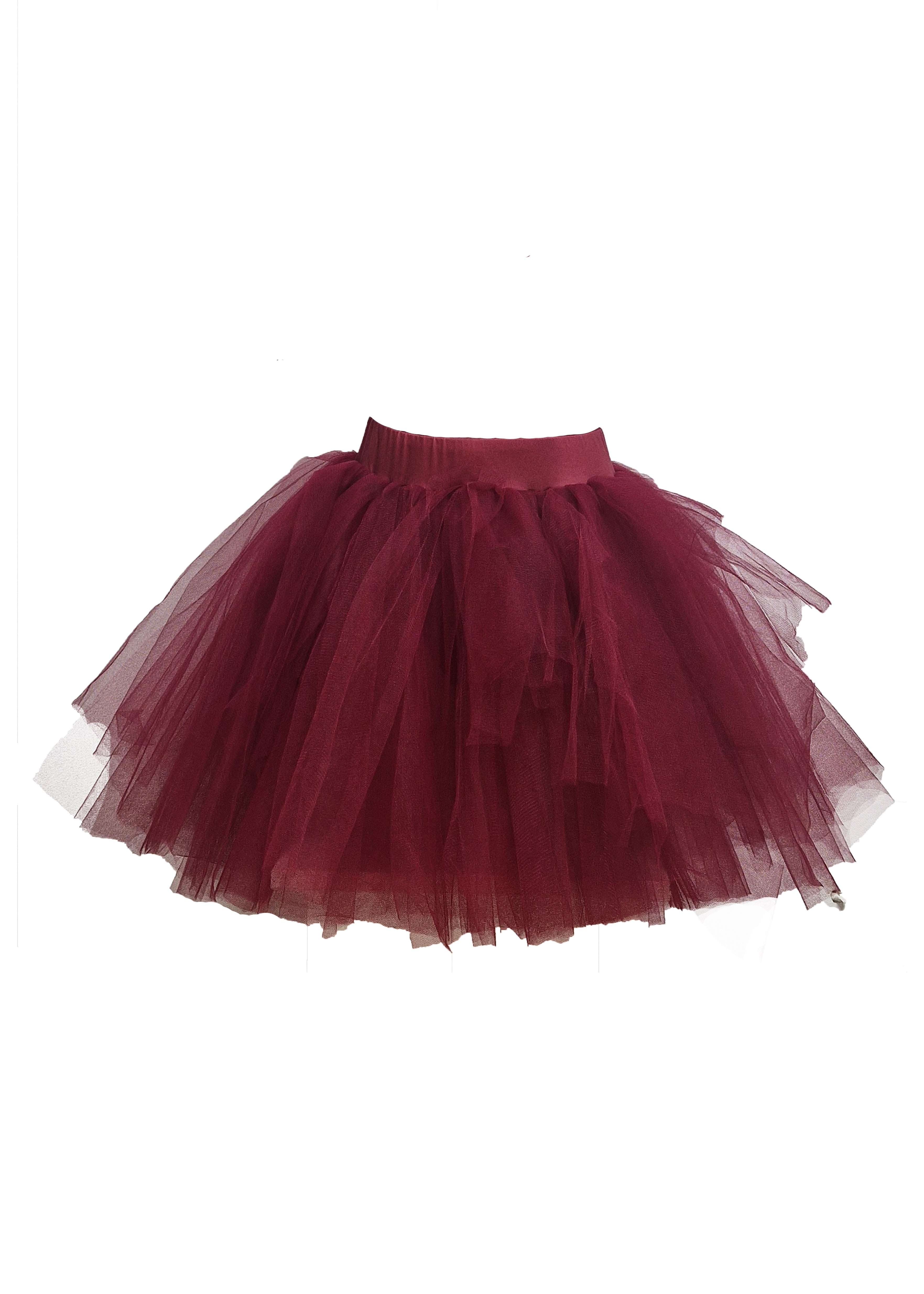 Athina Short Skirt - Burgundy Red