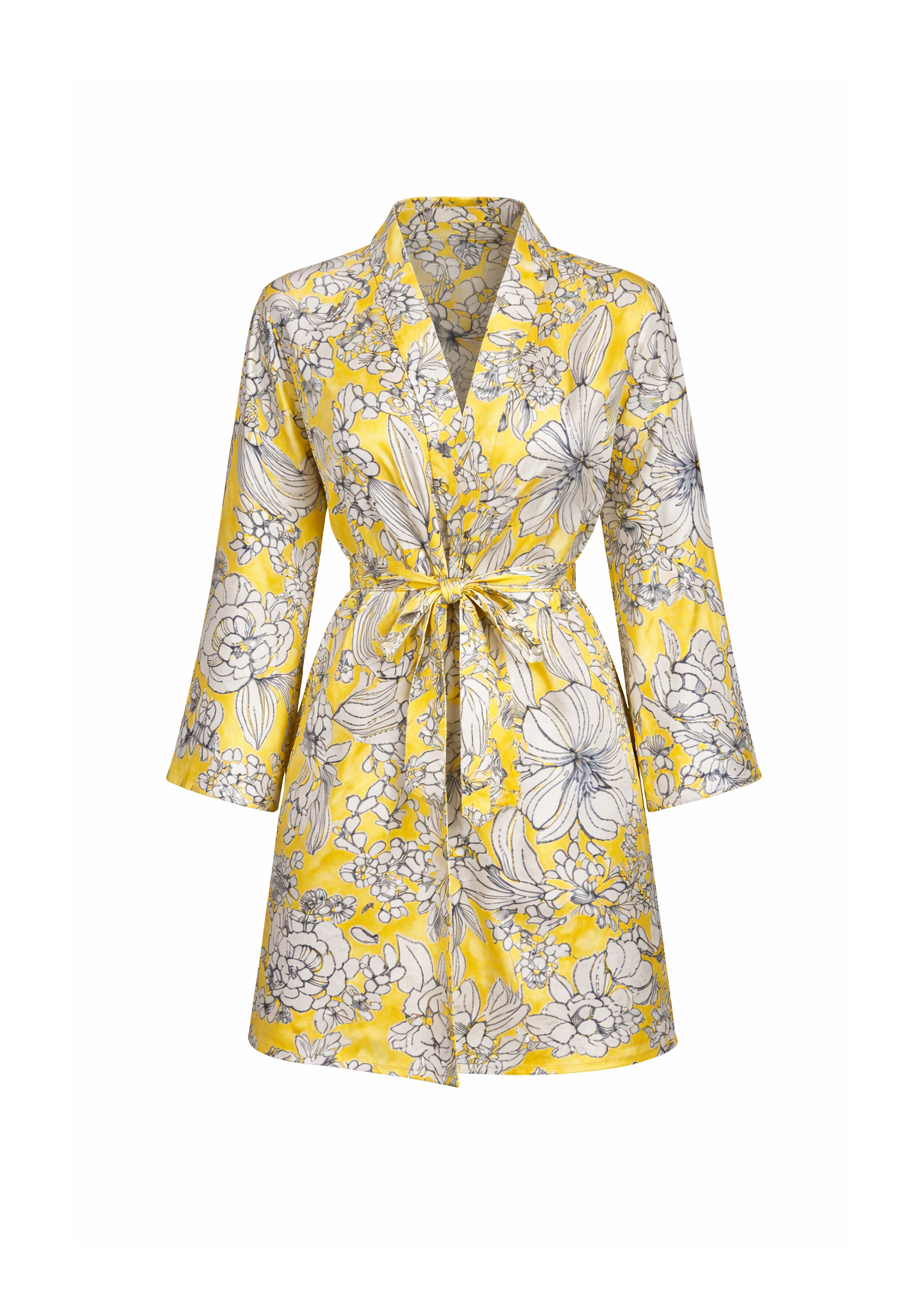 Kelly Resort Robe - Yellow Emily Floral