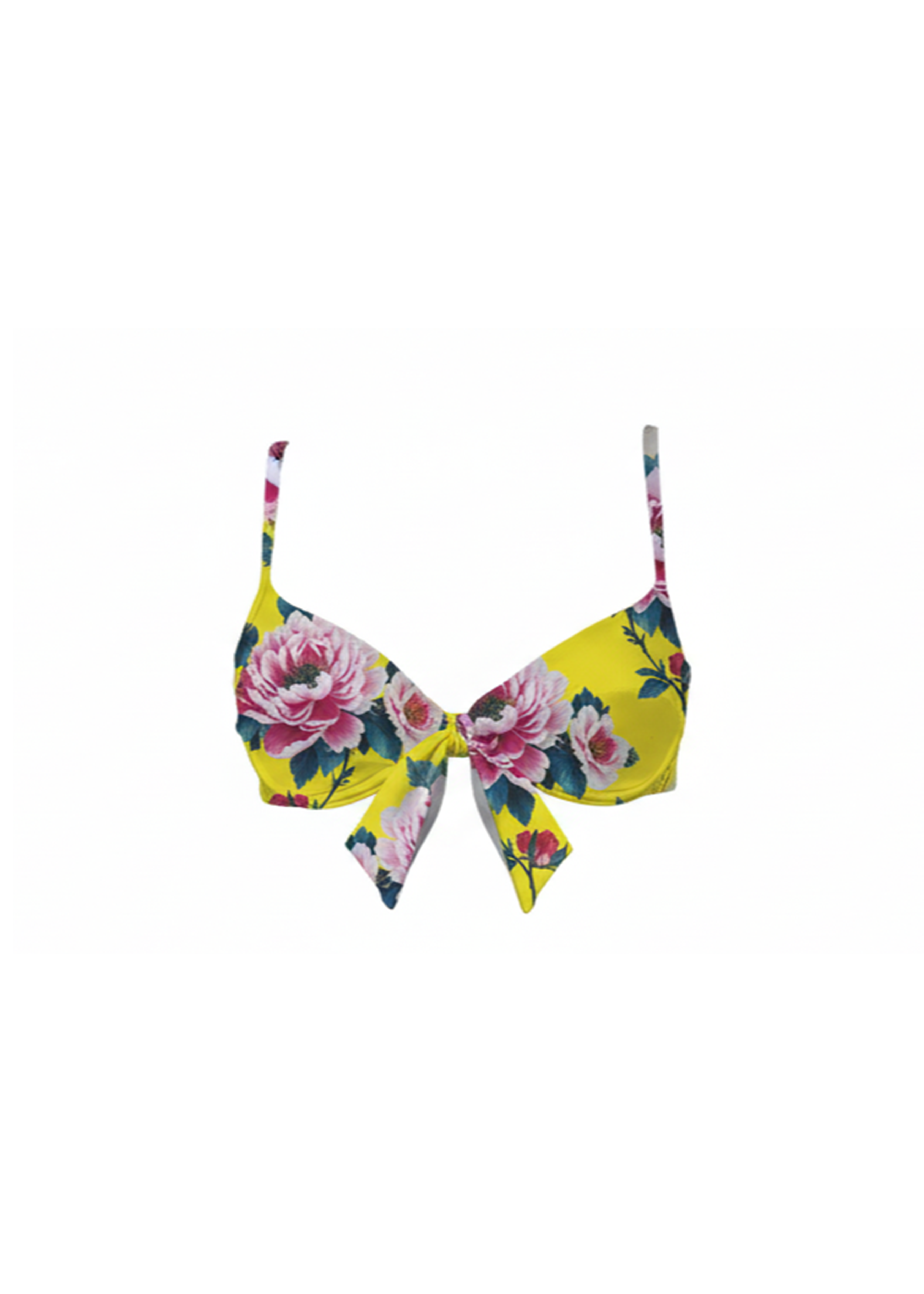 Diana Bikini - Pink Roses on Yellow - Top
