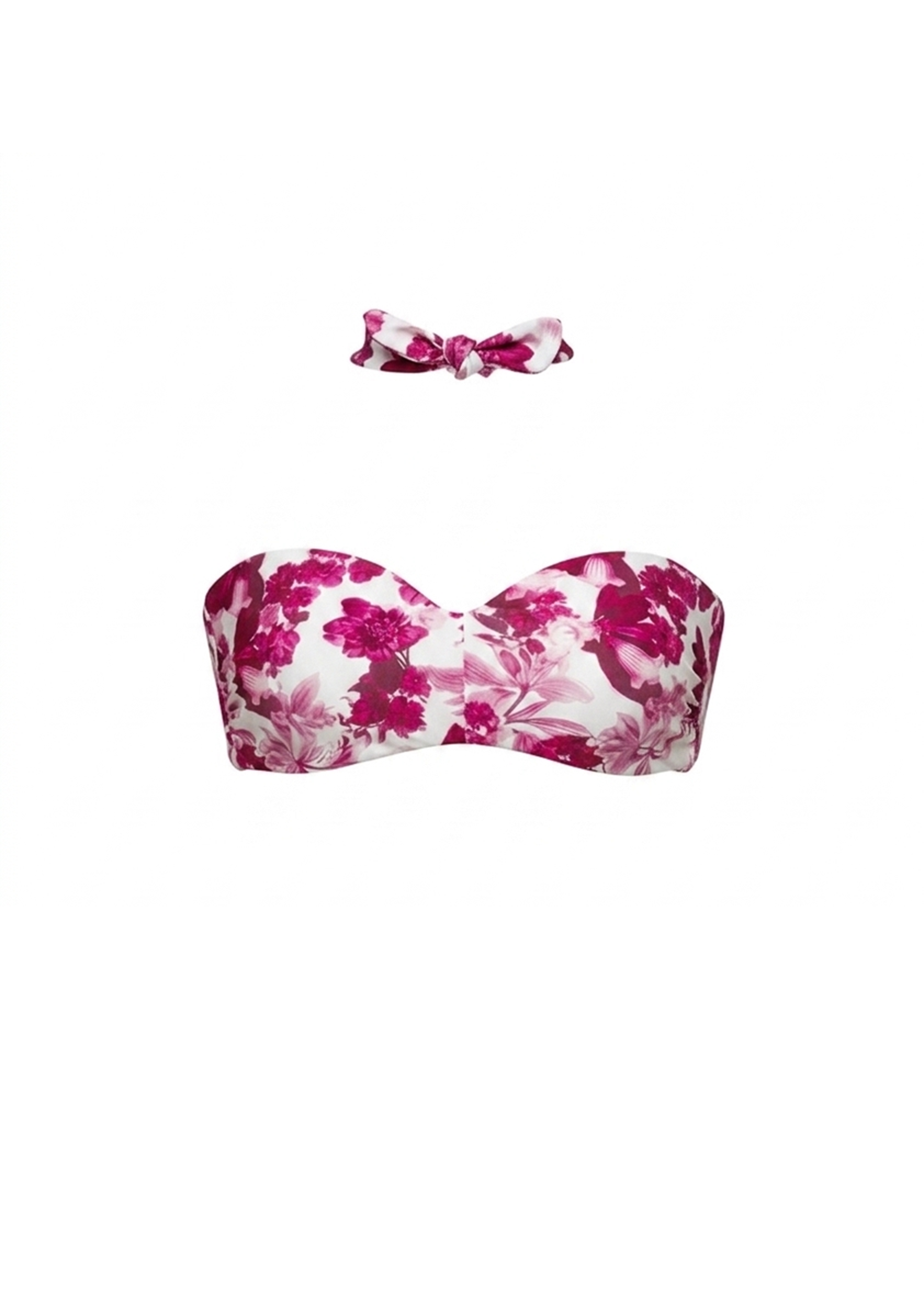 Shirley Bikini -Royal-Fuchsia Flowers - Top