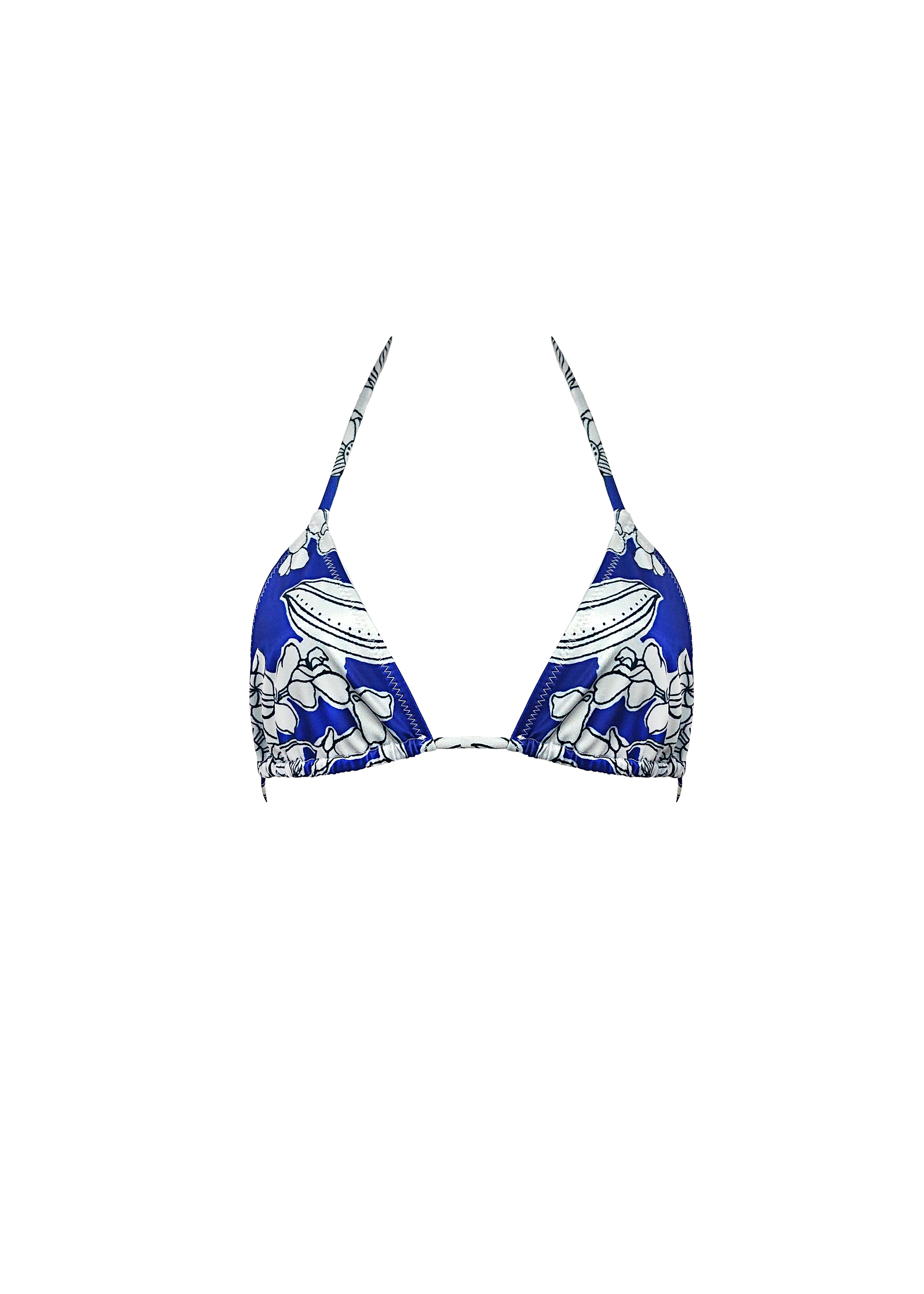 Brigitte Bikini Top - Blue Emily Floral