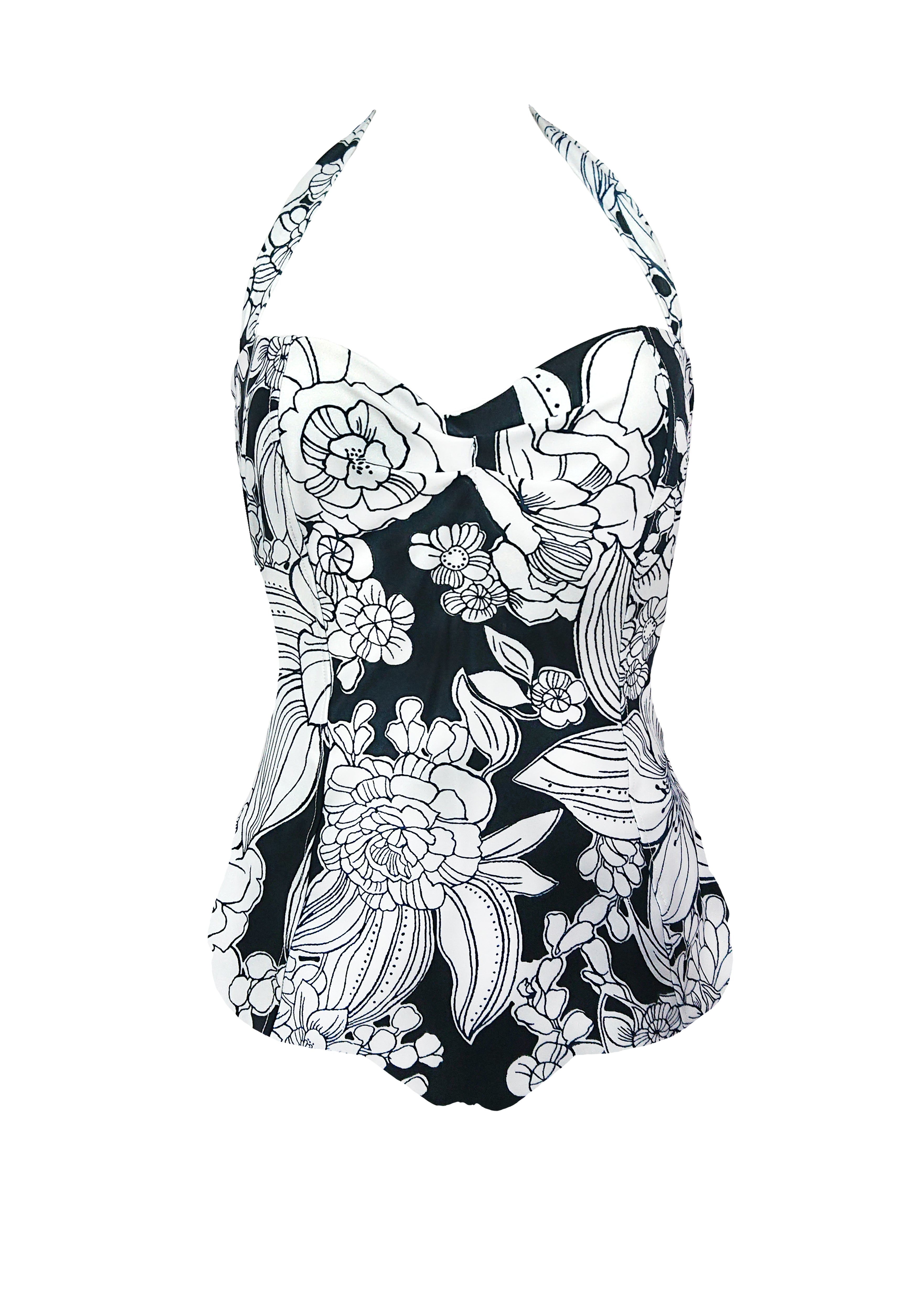 Marilyn One piece - Black Emily Floral