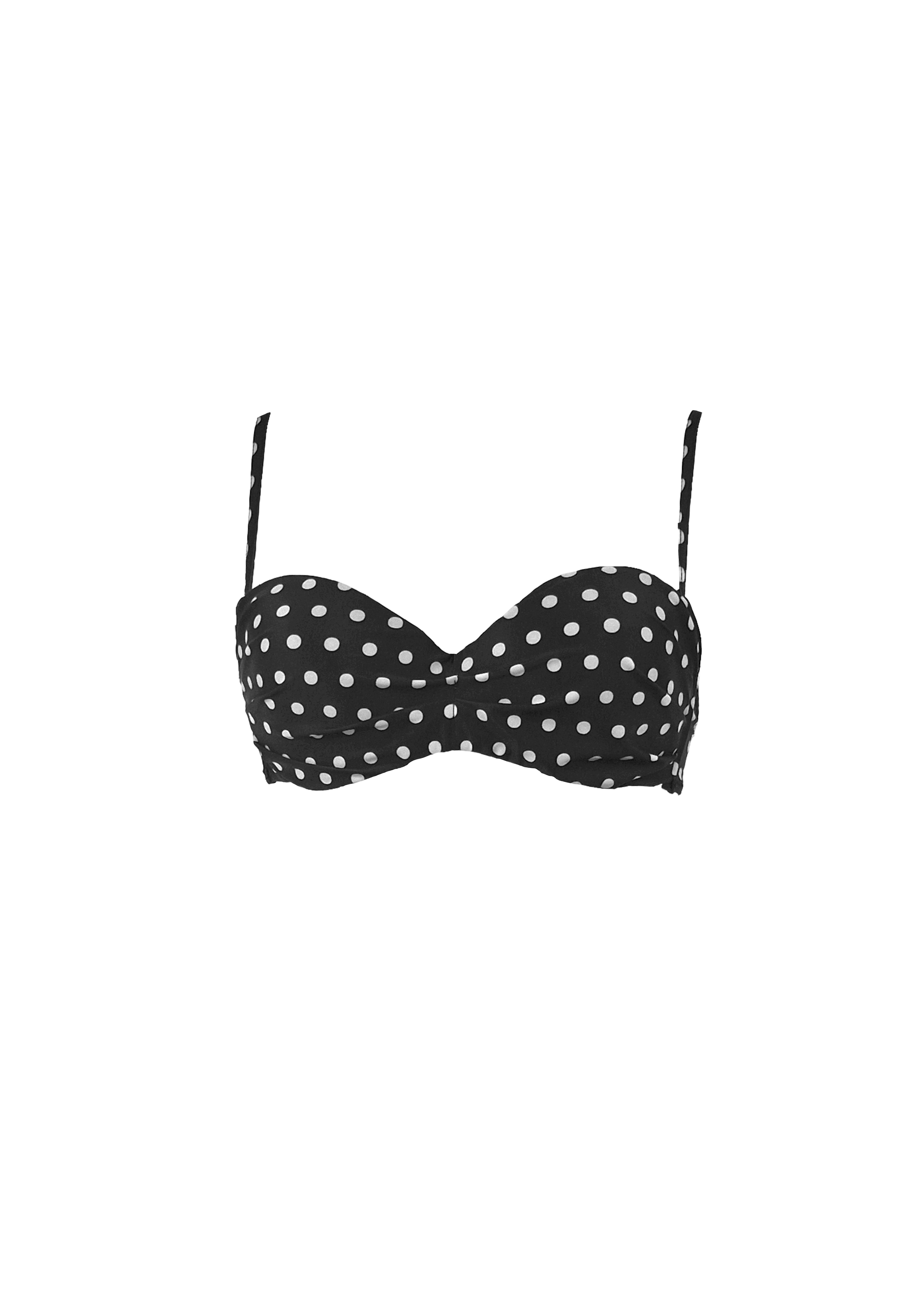 Monique Bikini - Black & White Polka Dots Top
