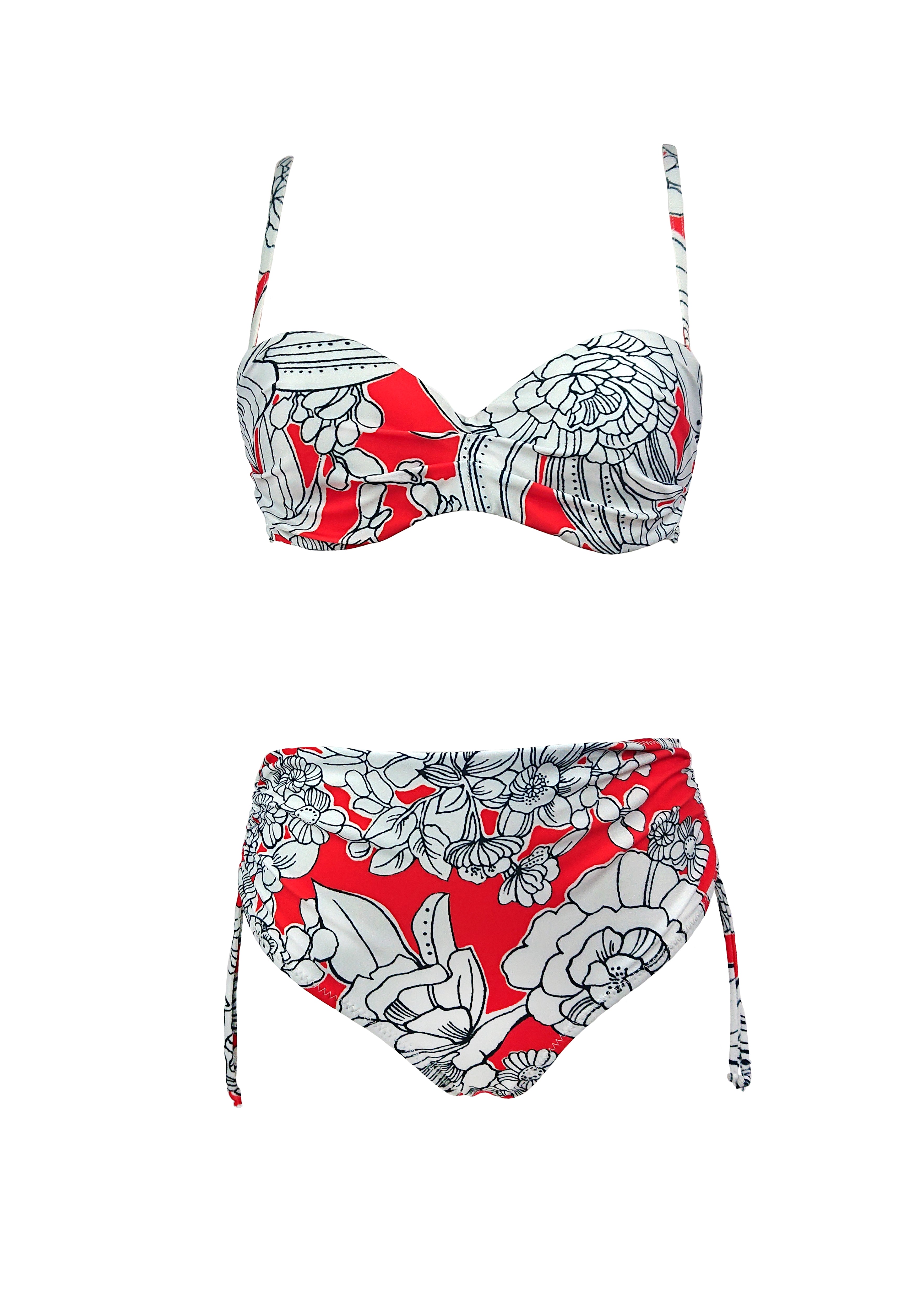 Monique Bikini - Red Emily Floral