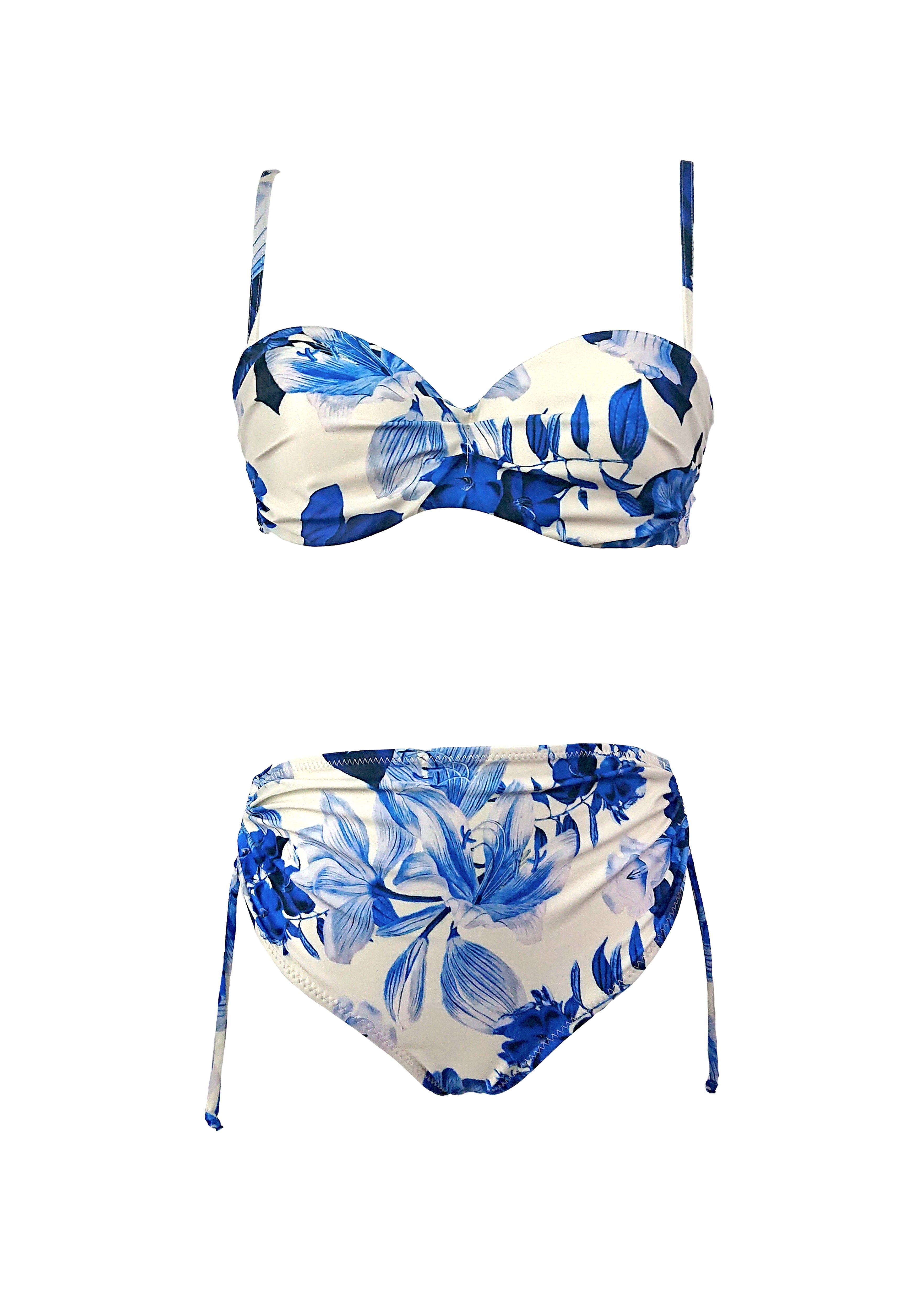 Monique Bikini - Royal-Blue Flowers
