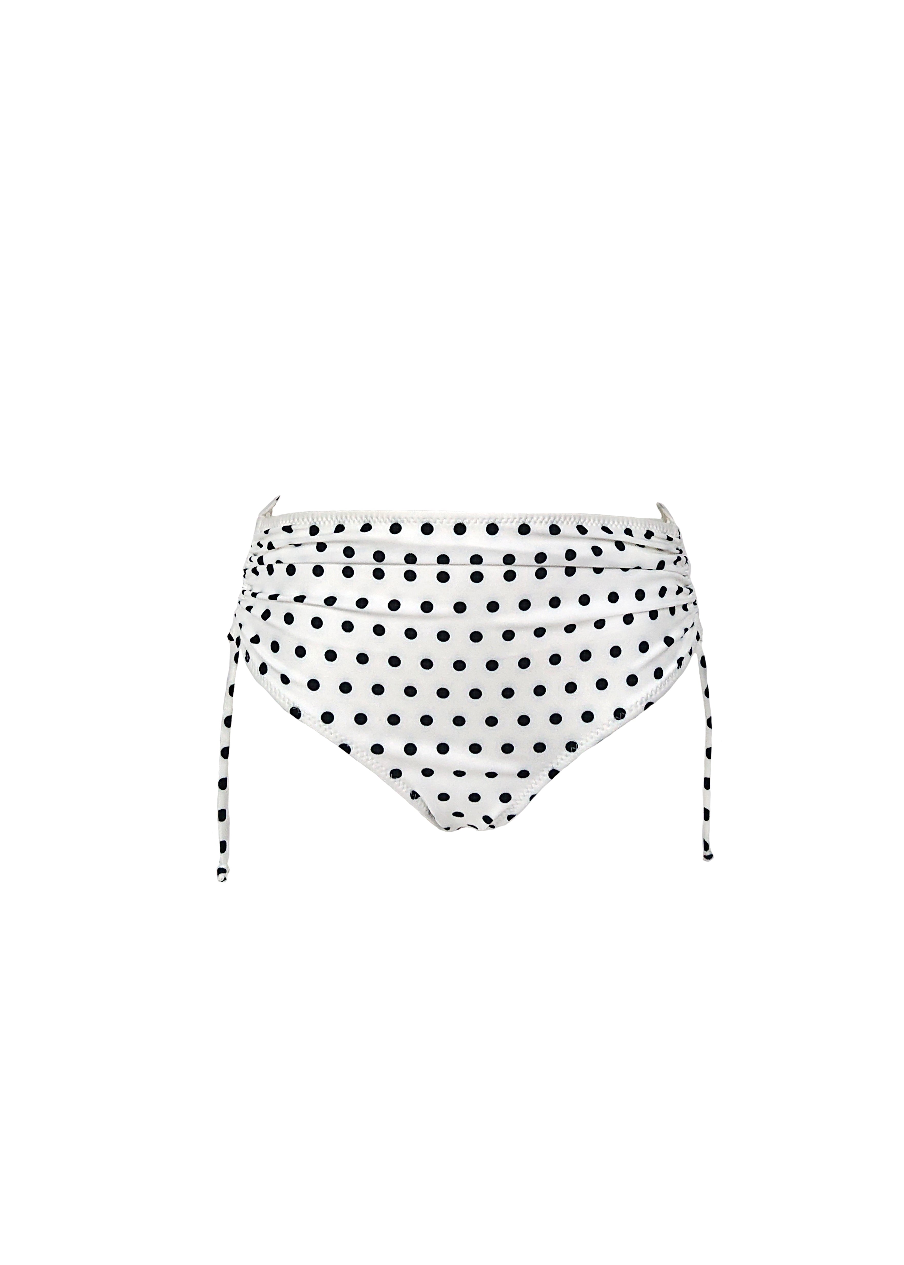 Monique Bikini - White & Black Polka Dots Bot