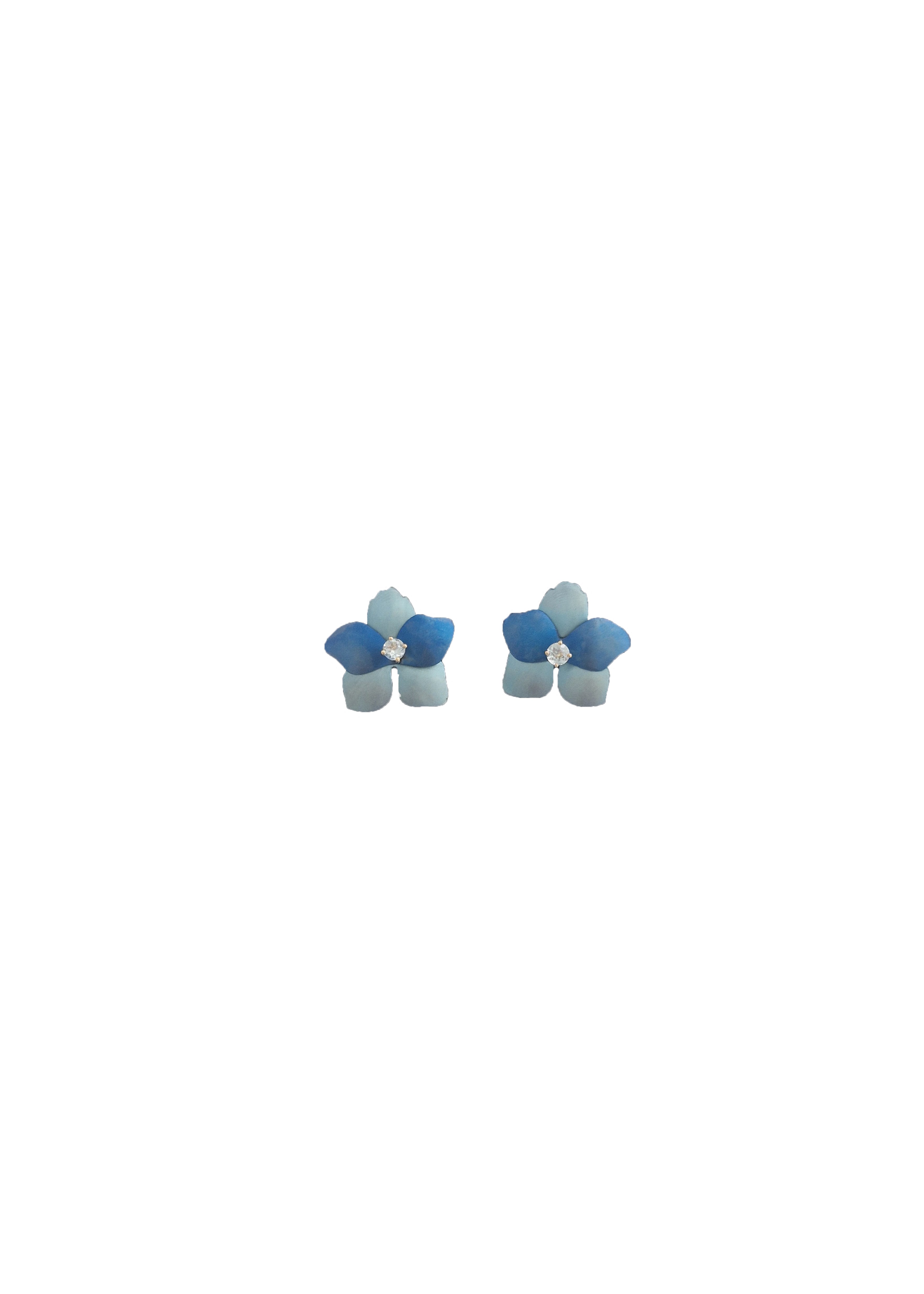 Orchid Earrings - Blue & Light Blue