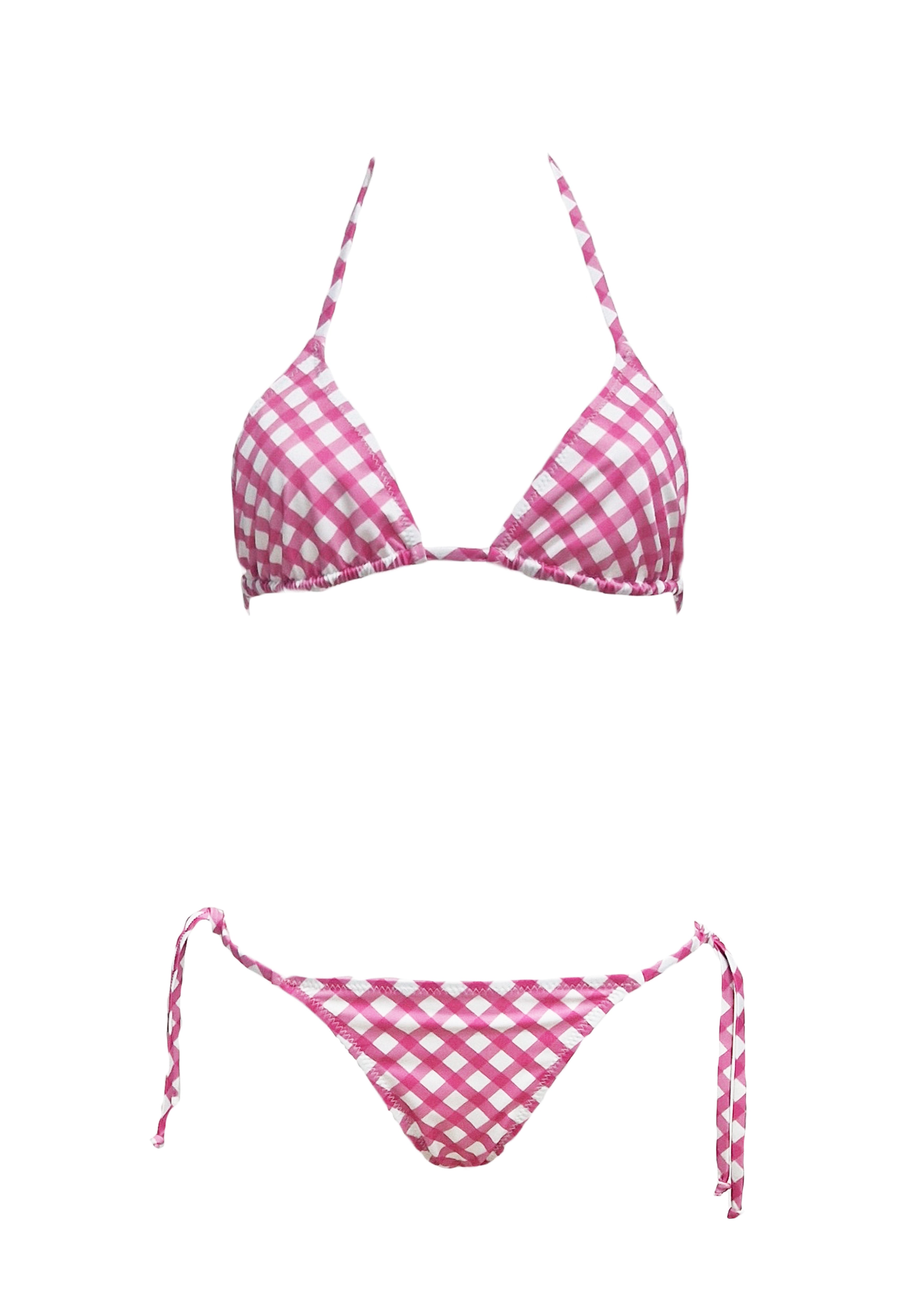 Brigitte Bikini - Fuchsia Plaid