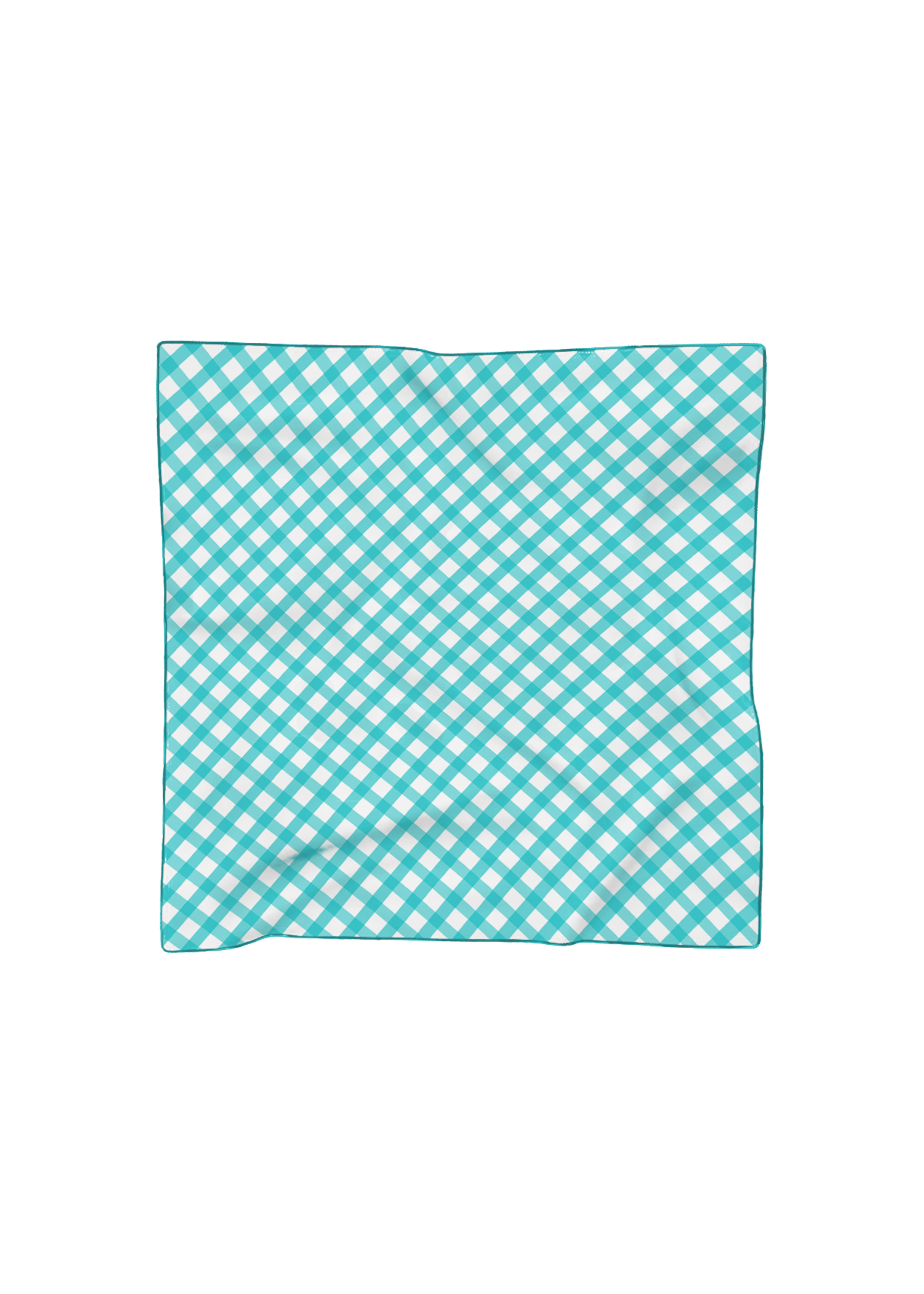 Celeste Scarf - Cyan Plaid
