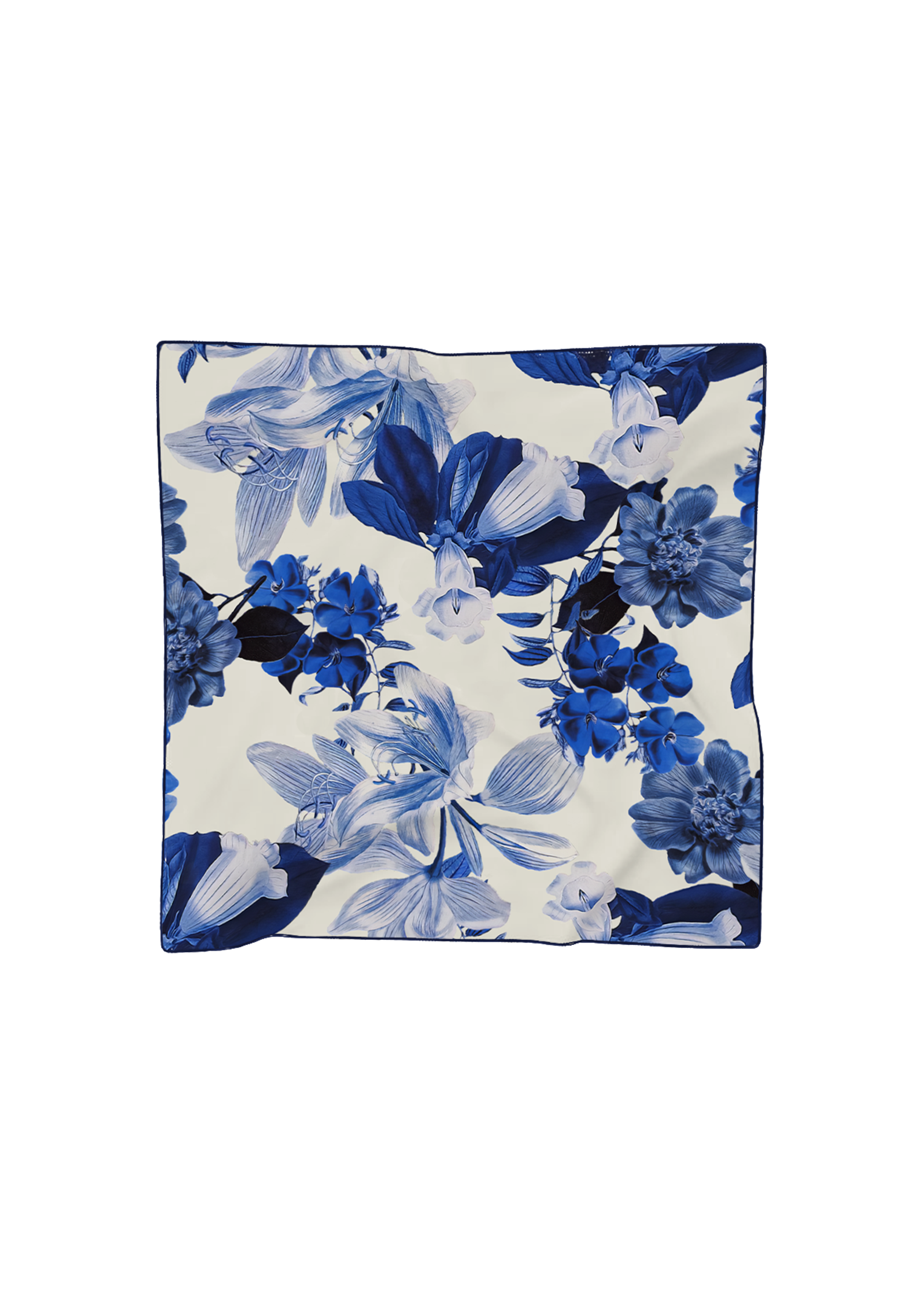 Celeste Scarf - Royal-Blue Flowers