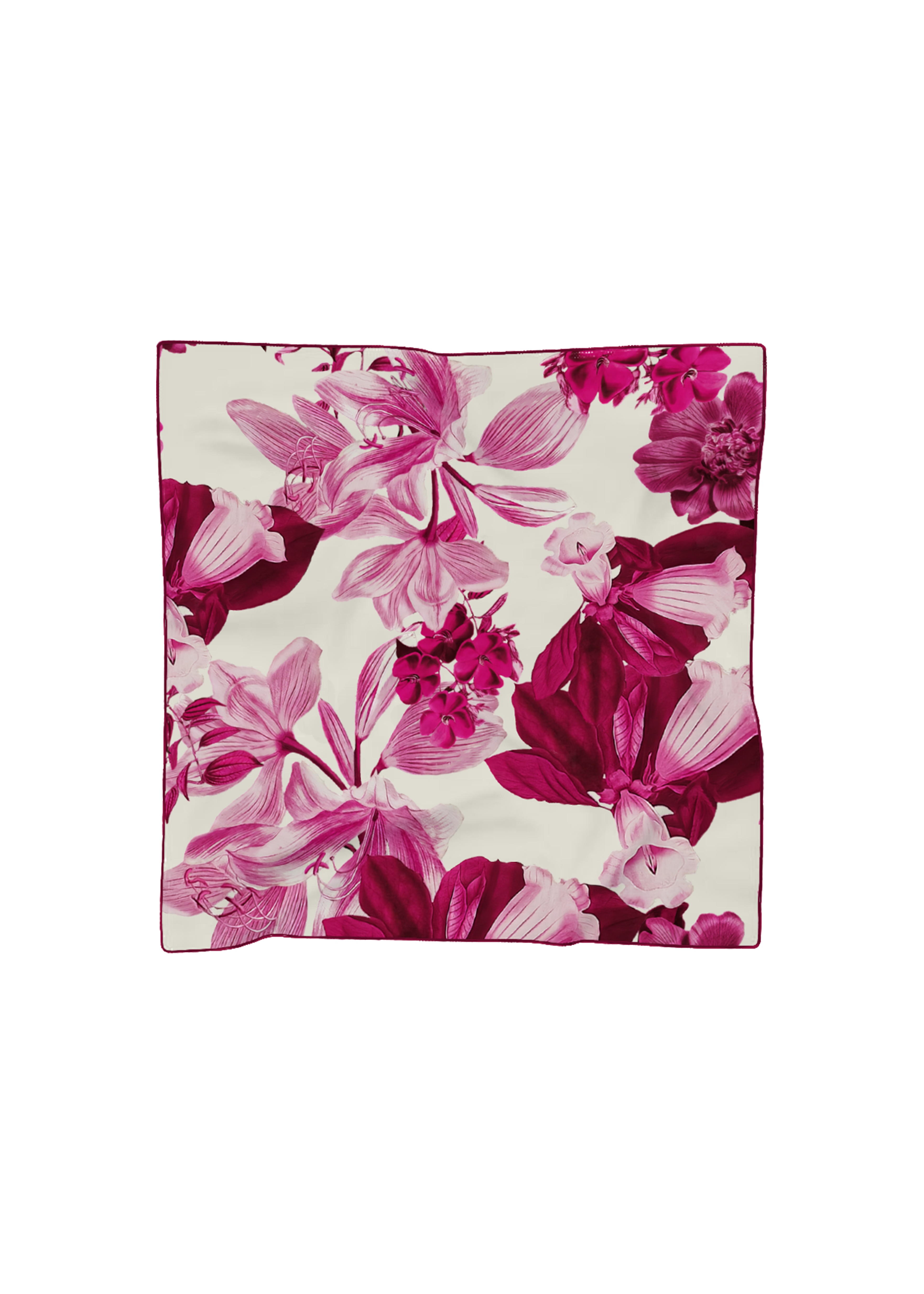 Celeste Scarf - Royal-Fuchsia Flowers