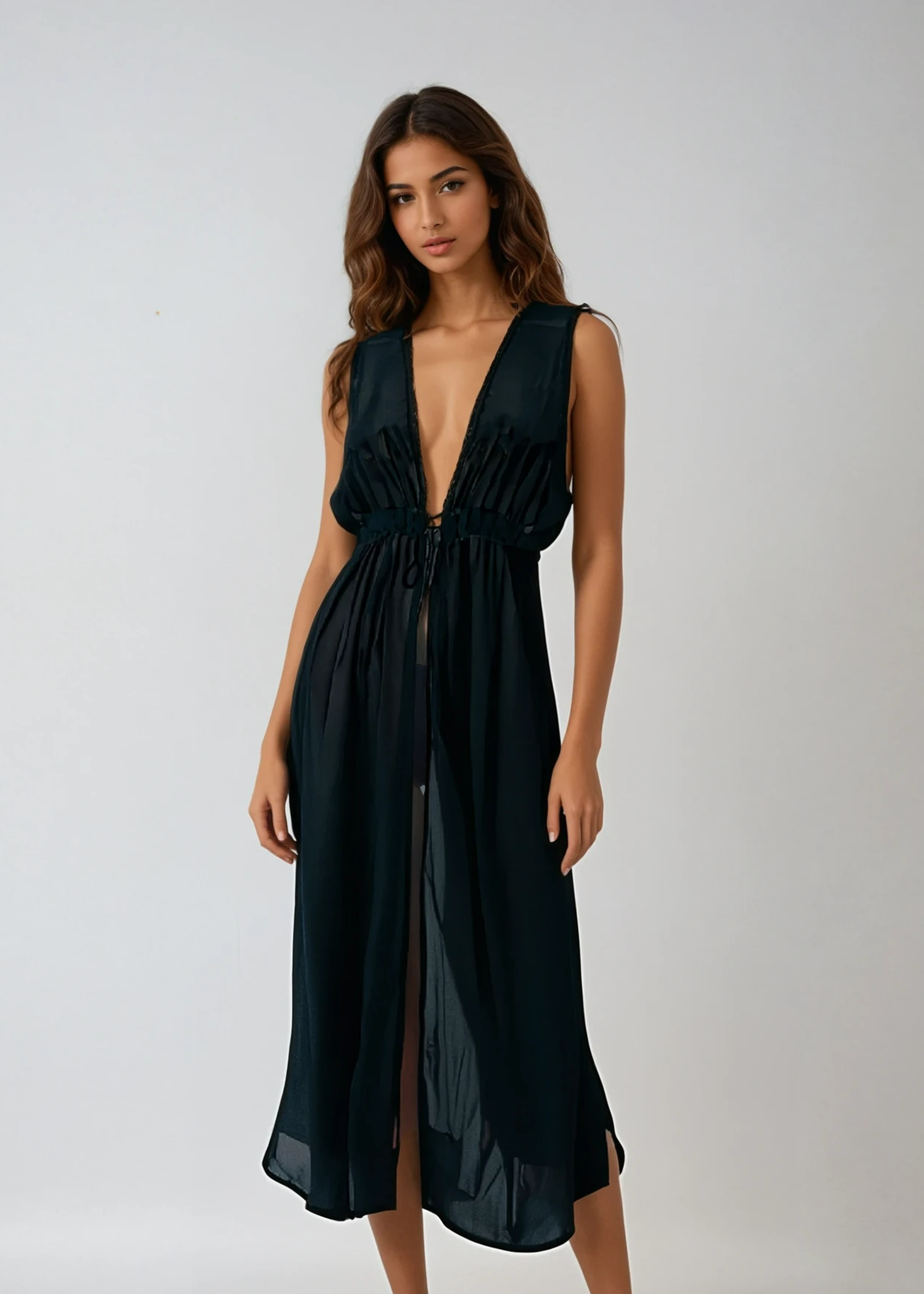 Anastasia Beach Dress - Black Abyss