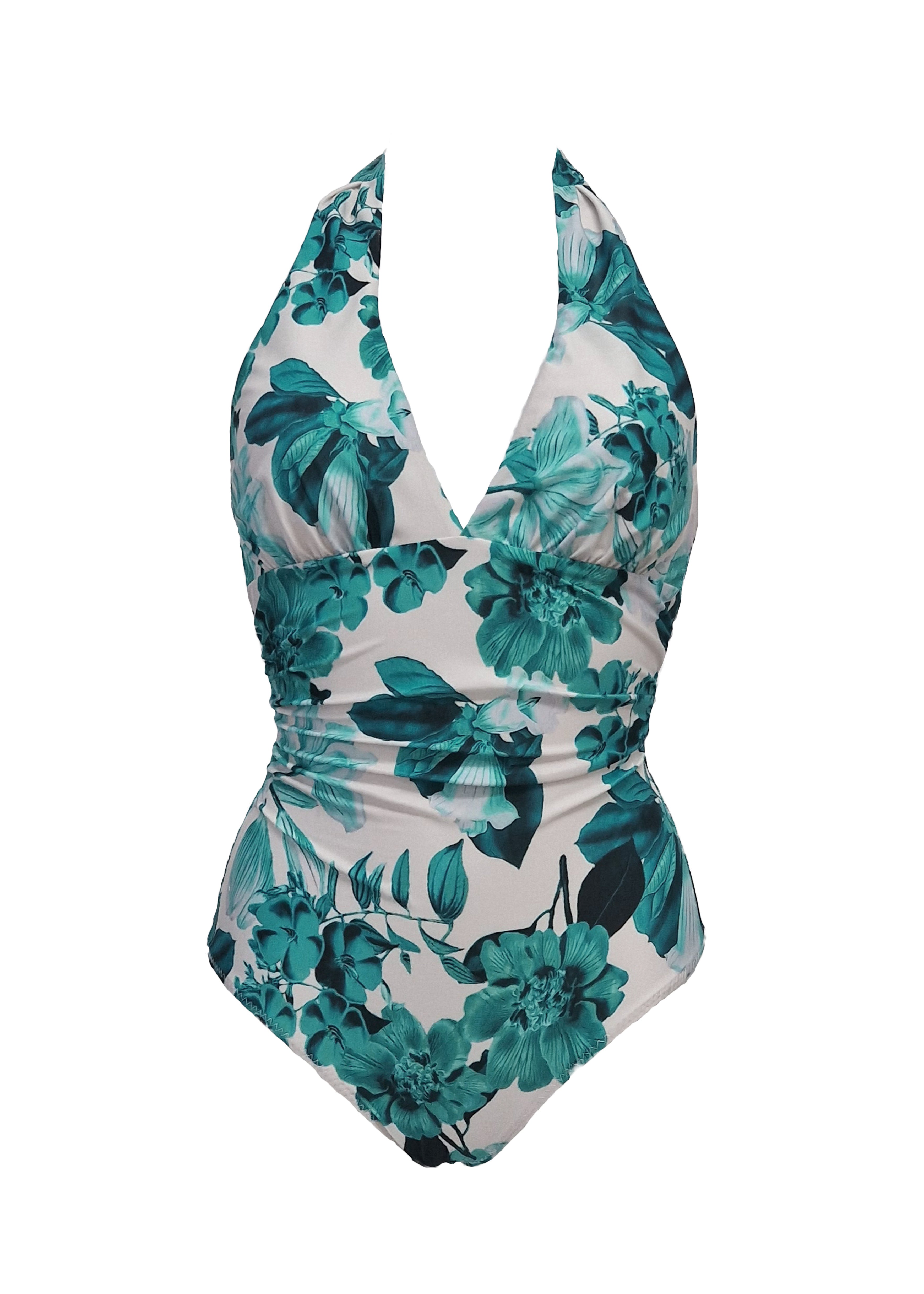 Isabelle One piece - Royal-Cyan Flowers