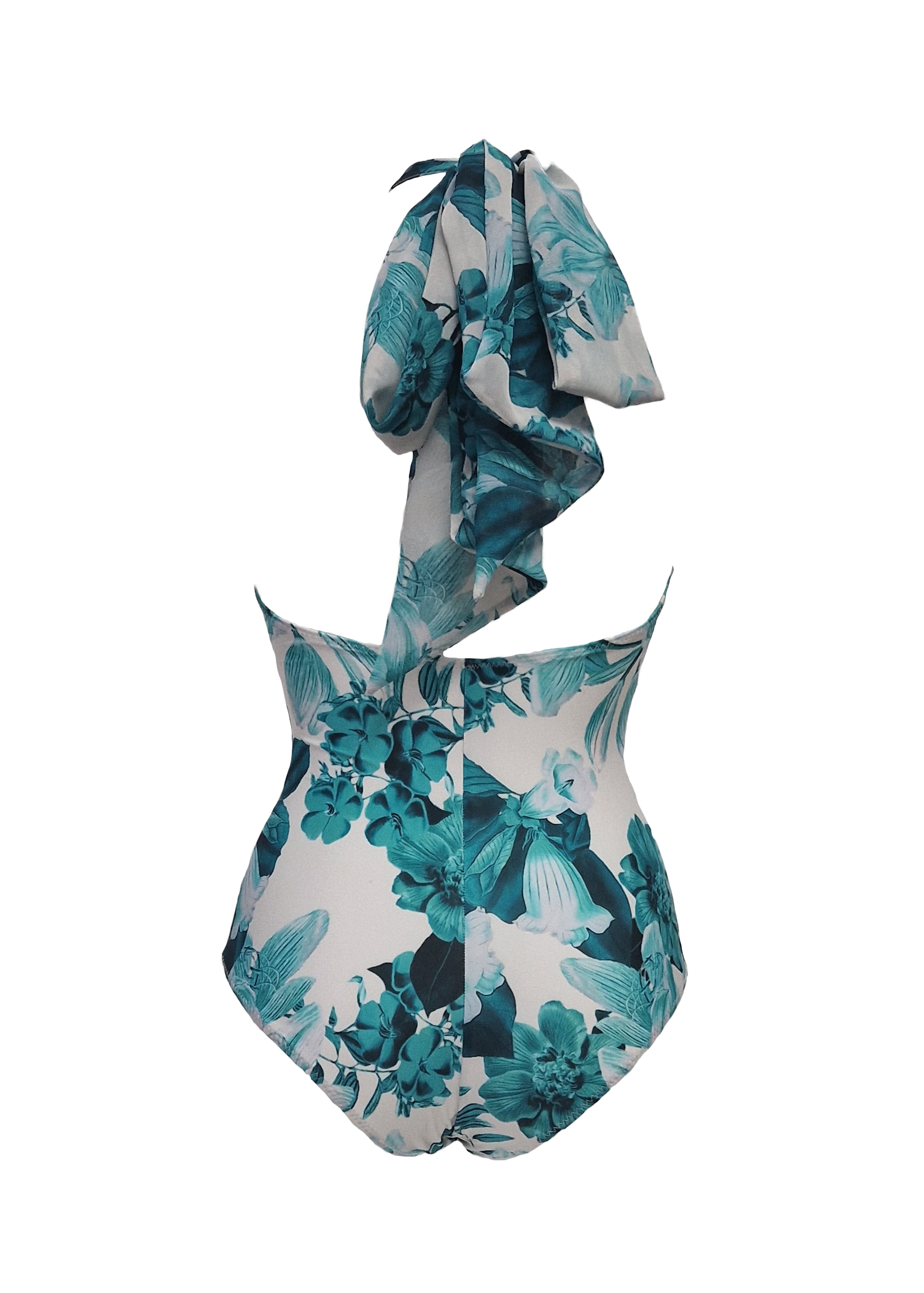 Isabelle One piece - Royal-Cyan Flowers