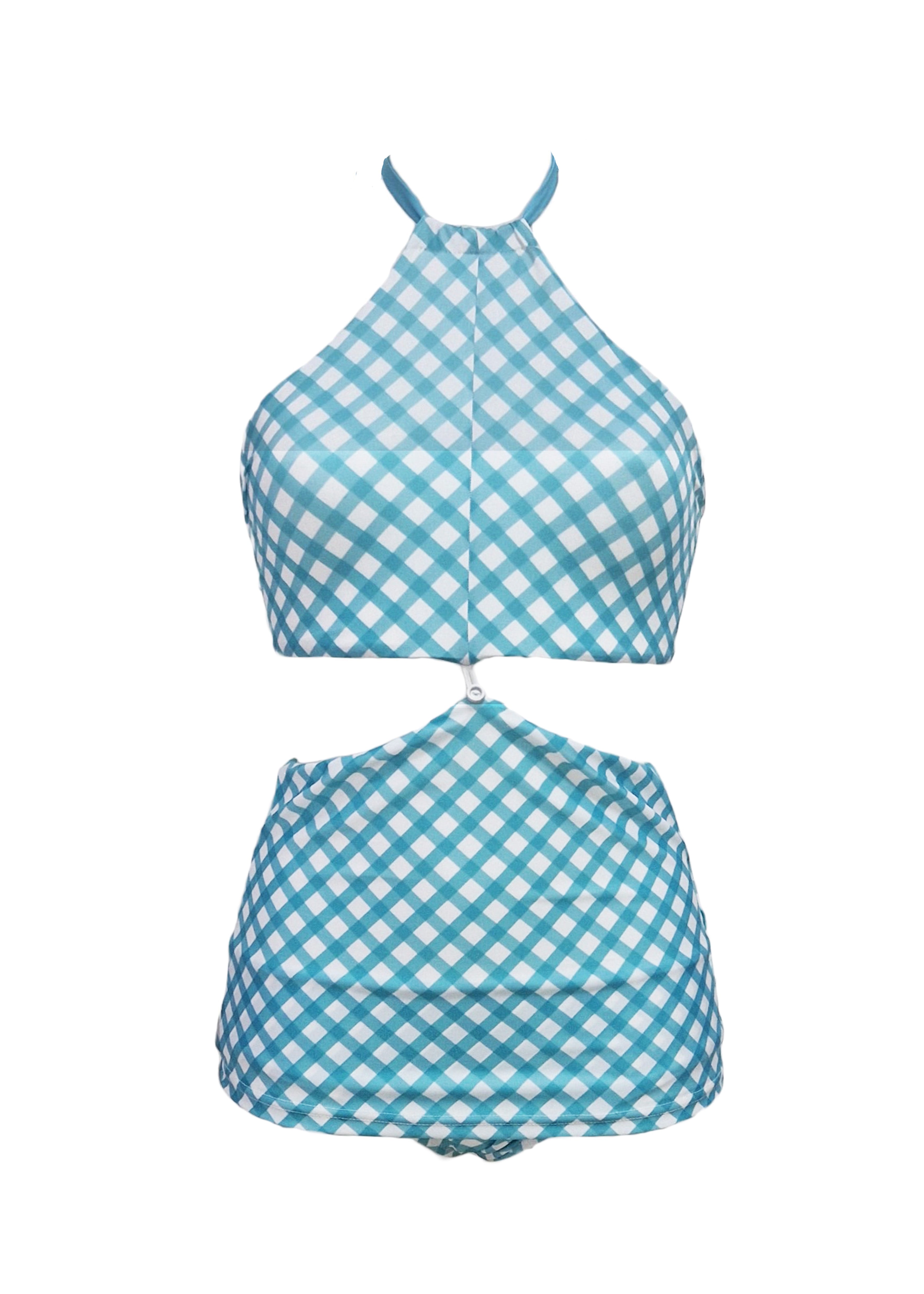 Maxine One piece- Cyan Plaid