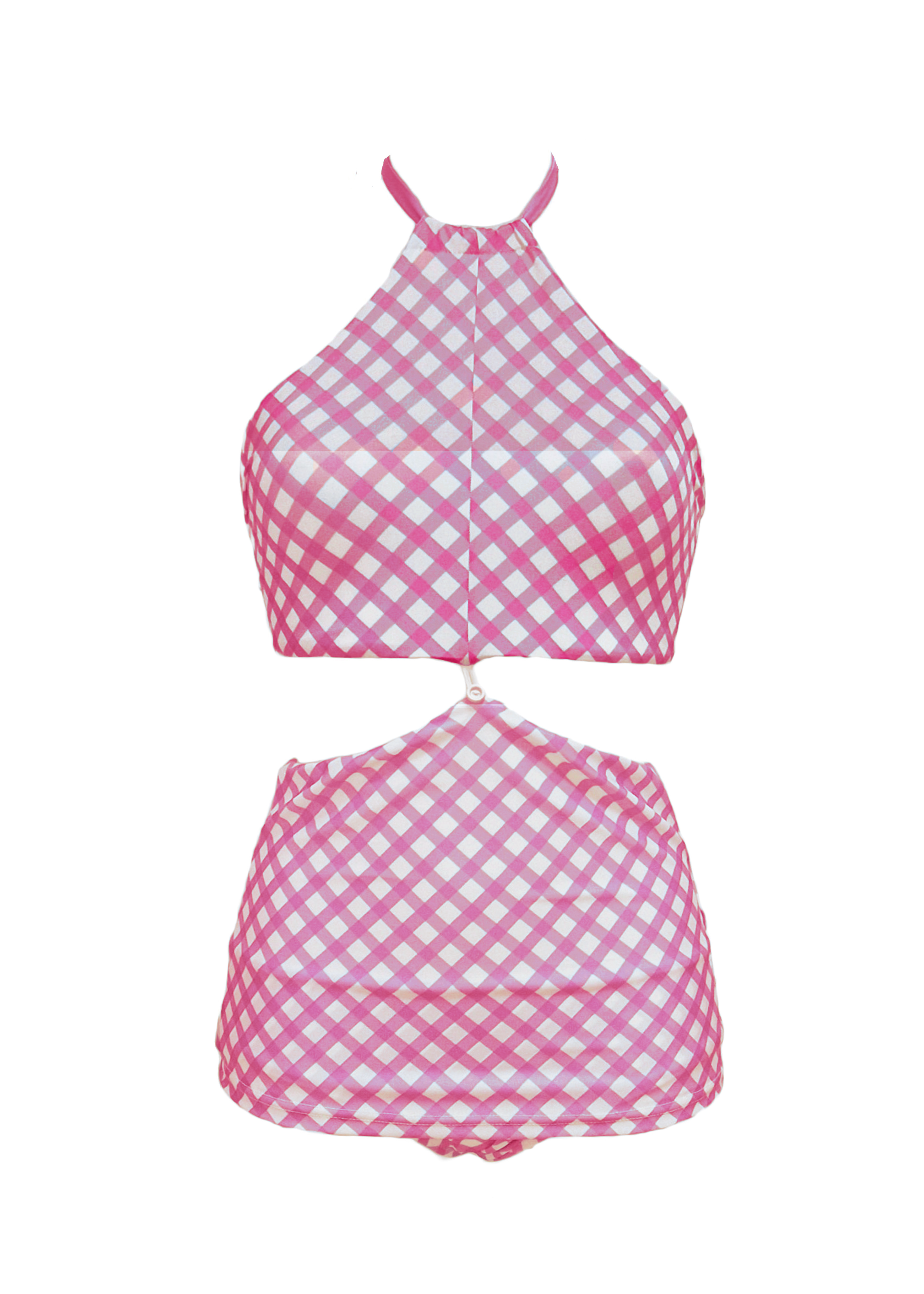 Maxine One piece- Fuchsia Plaid