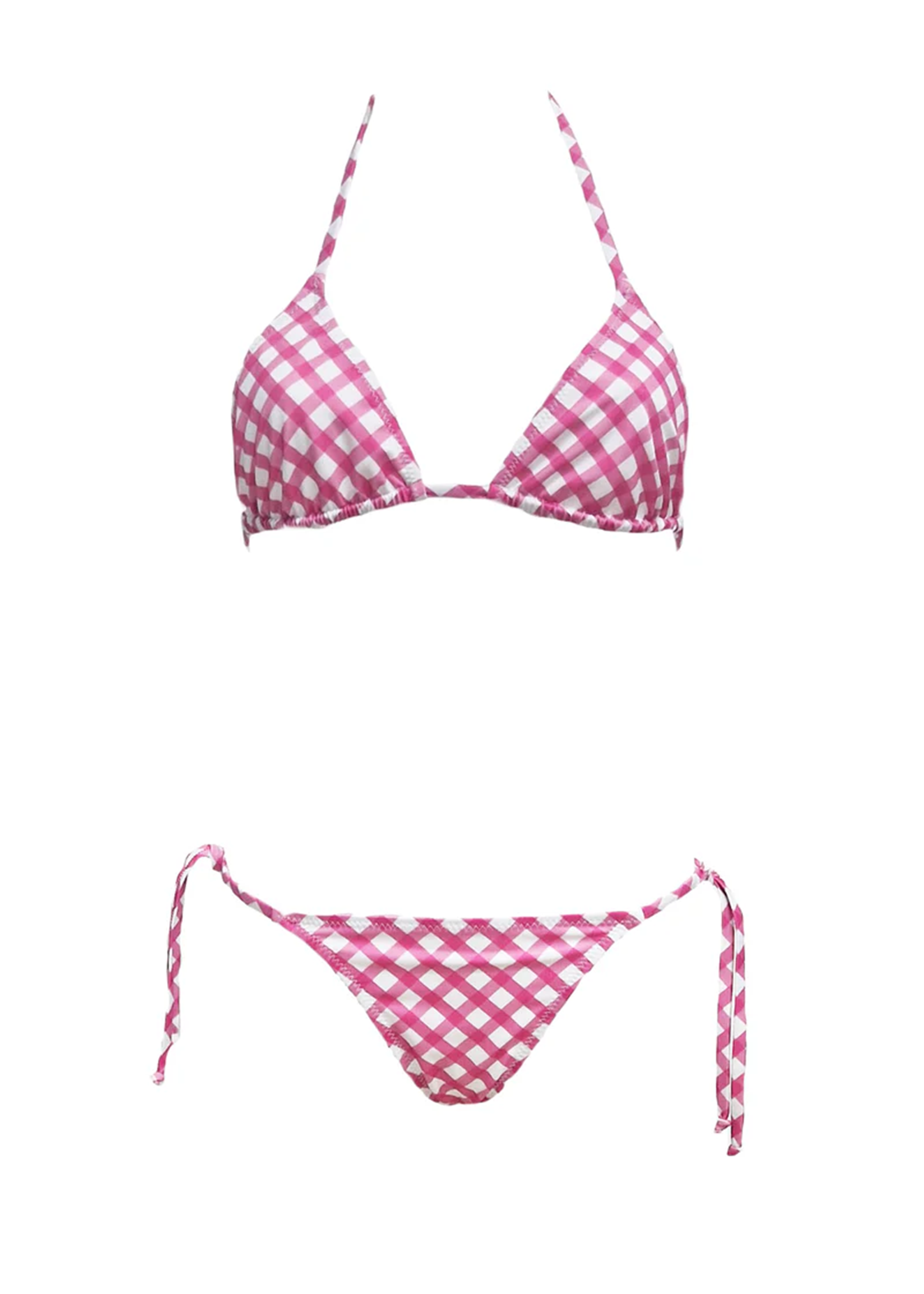 Brigitte Bikini - Fuchsia Plaid