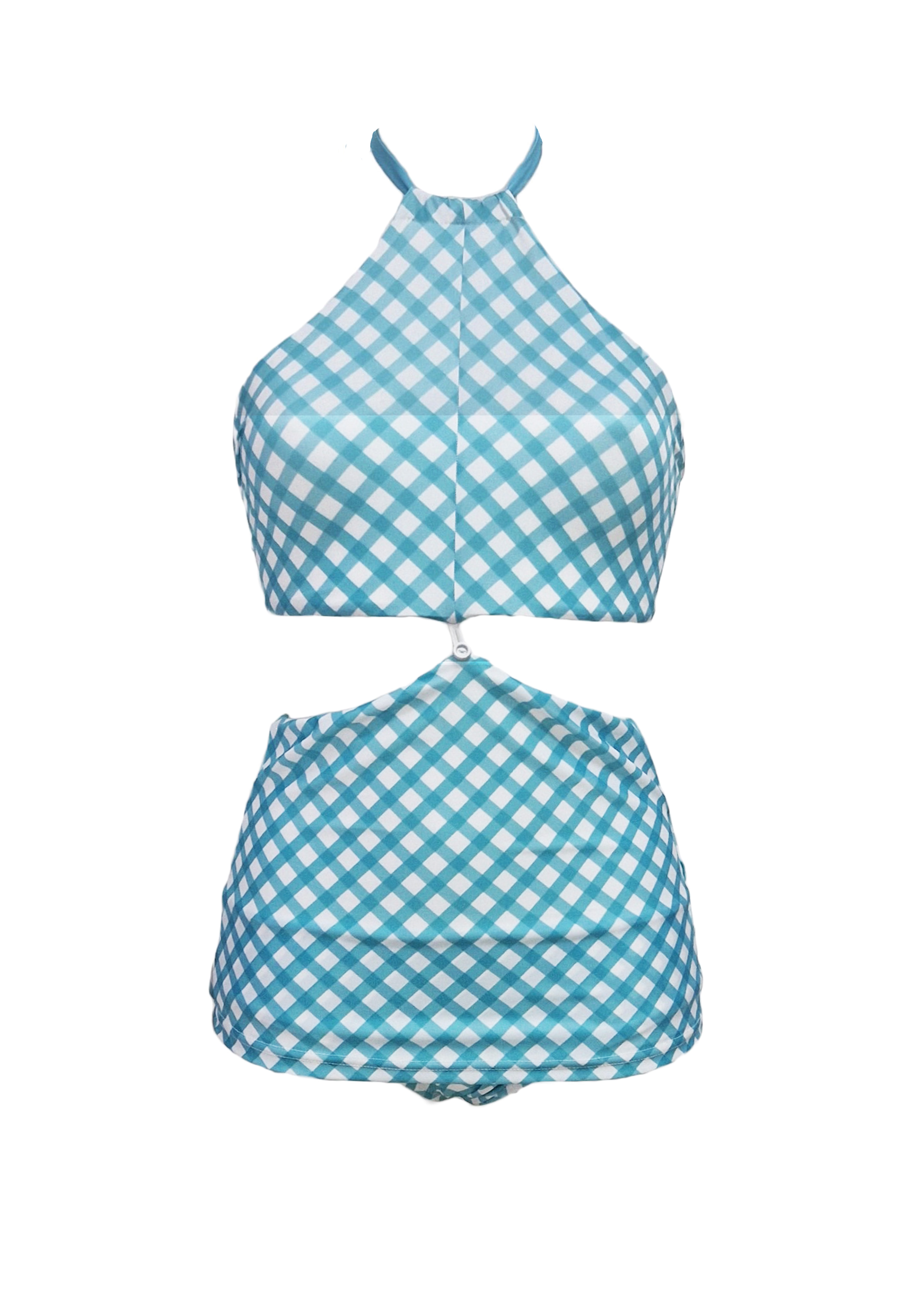 Maxine One piece- Cyan Plaid