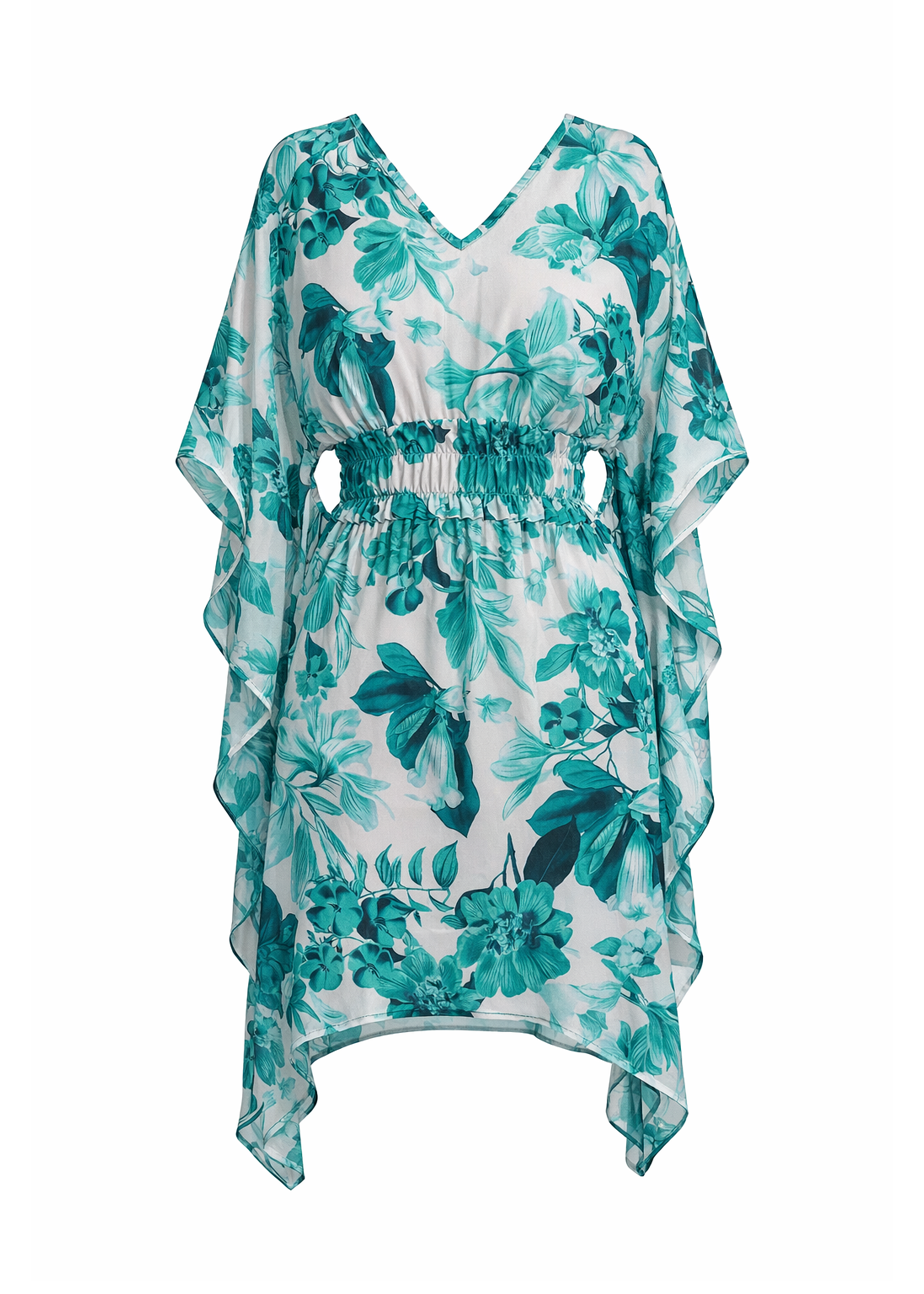 Alexia Beach Kaftan - Royal Cyan Flowers