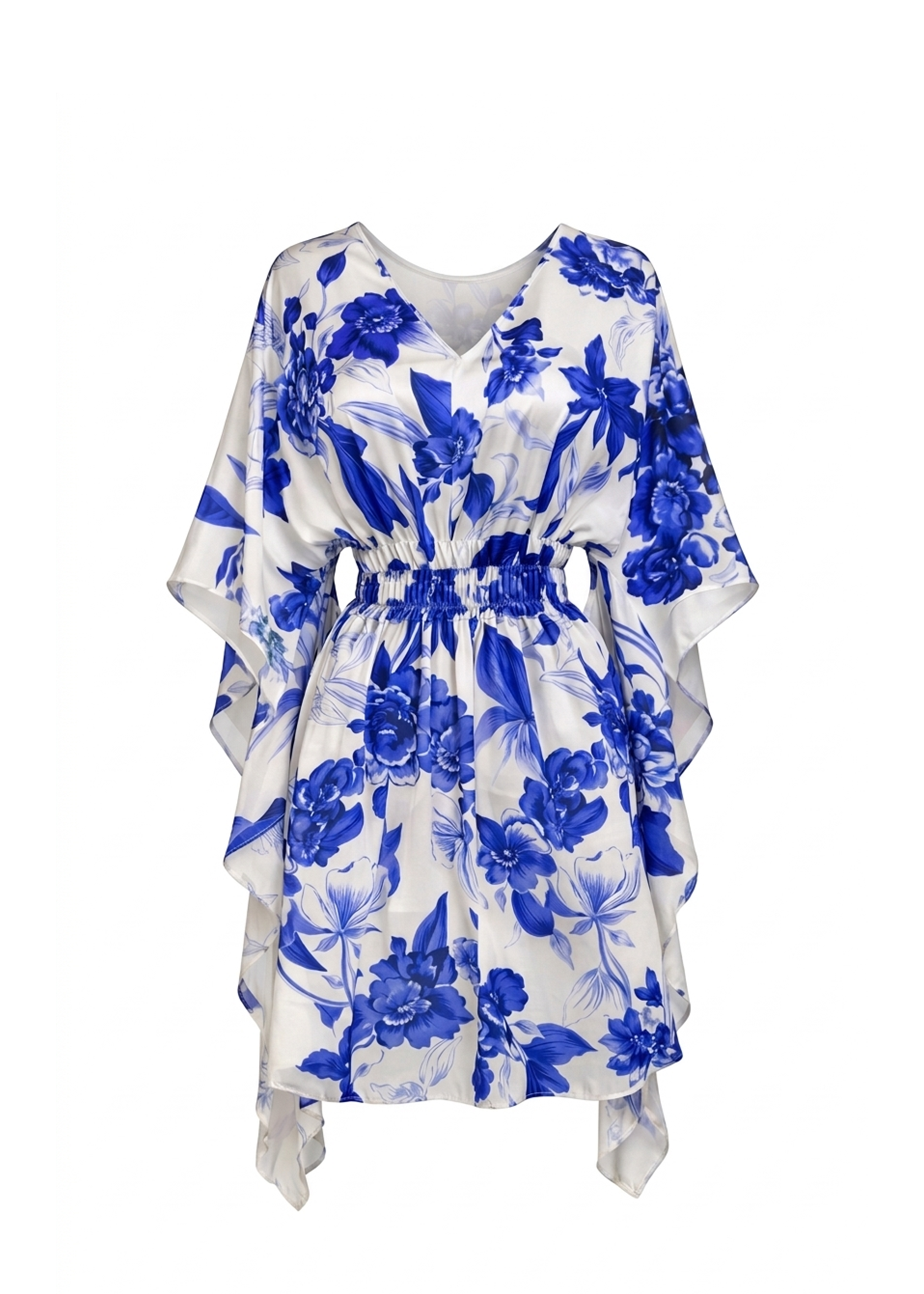 Amalia Resort Kaftan - Royal-Blue Flowers