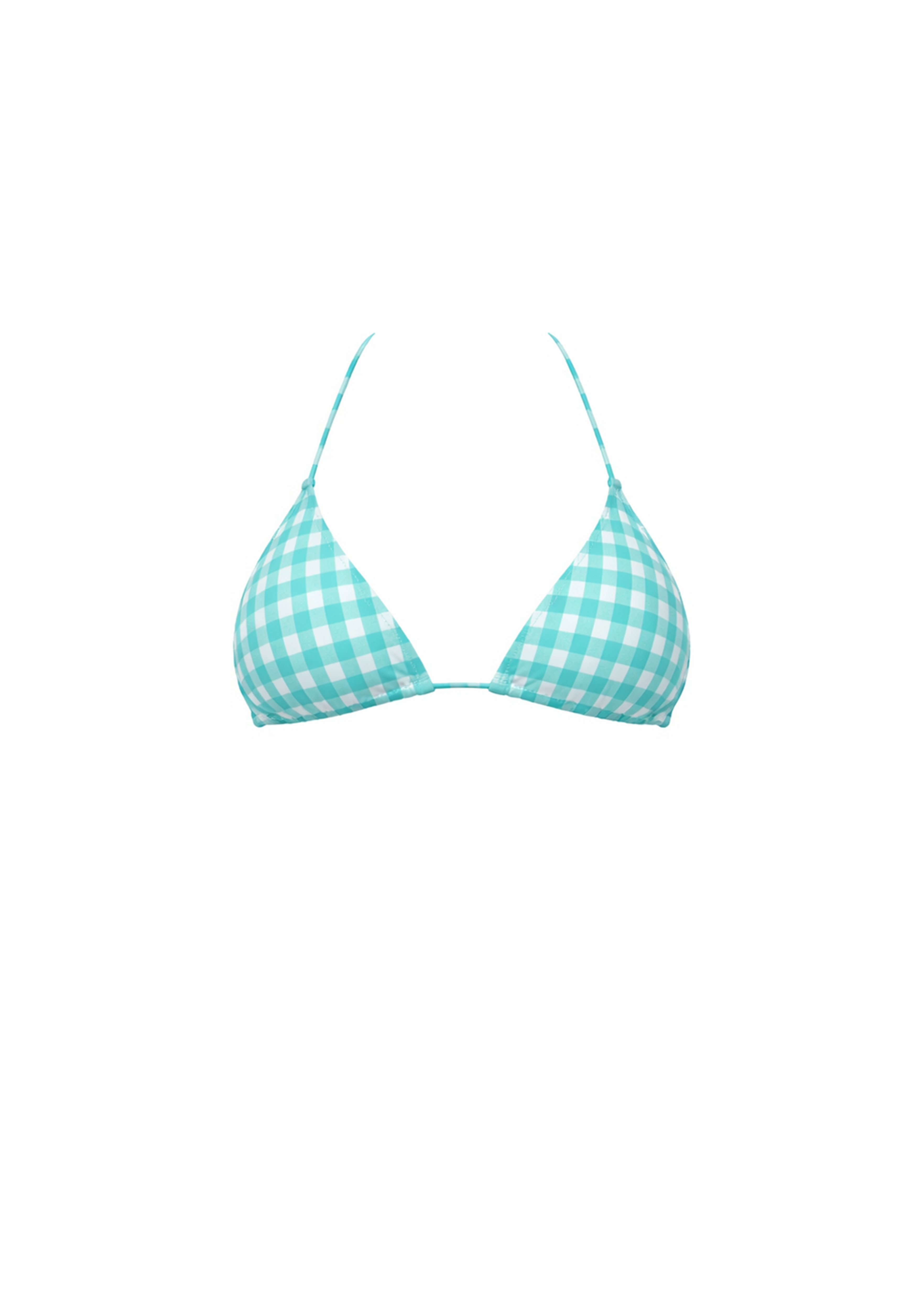 Brigitte Bikini - Cyan Plaid - Top