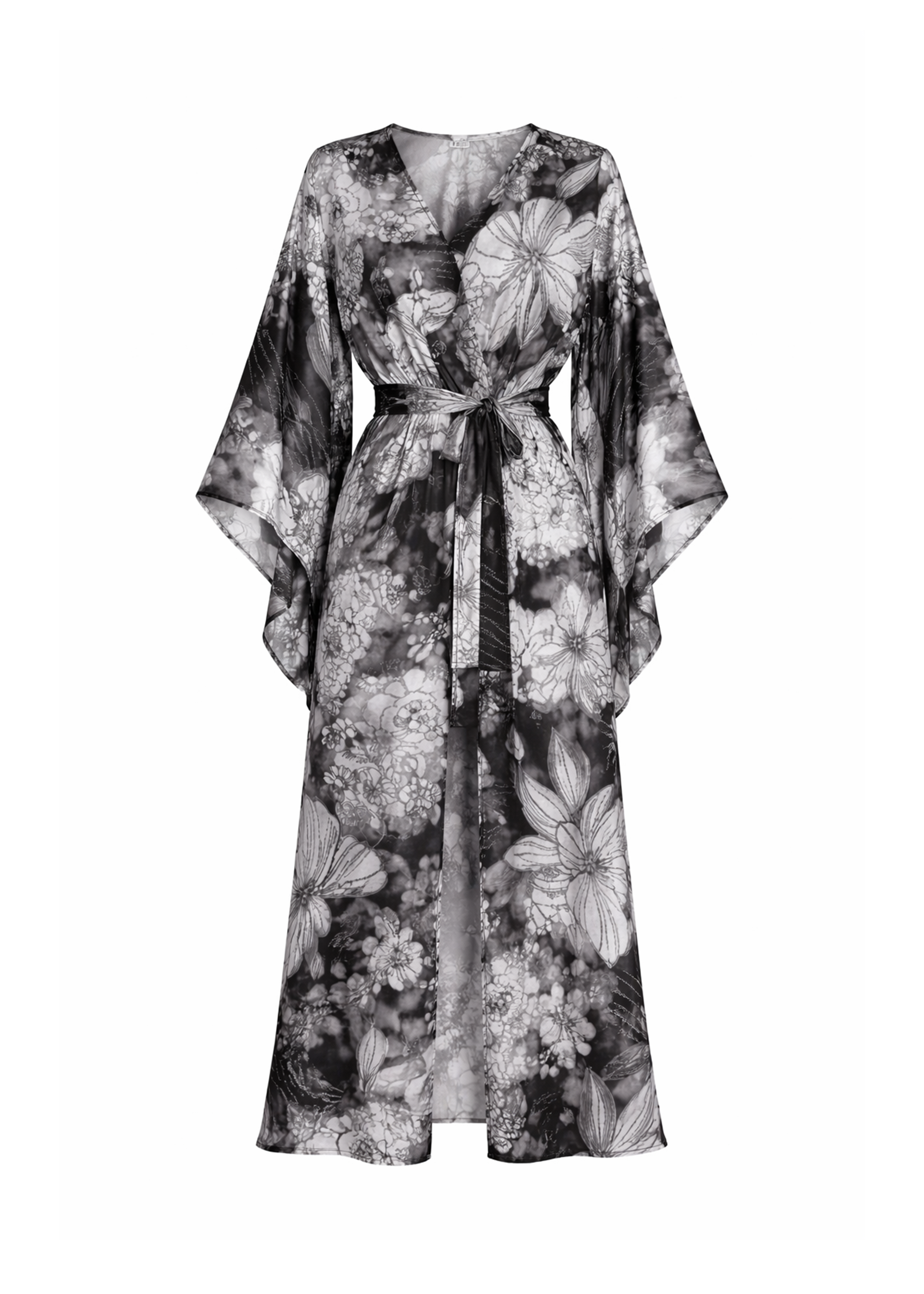 Fiona Beach Kimono - Schwarzer Abgrund