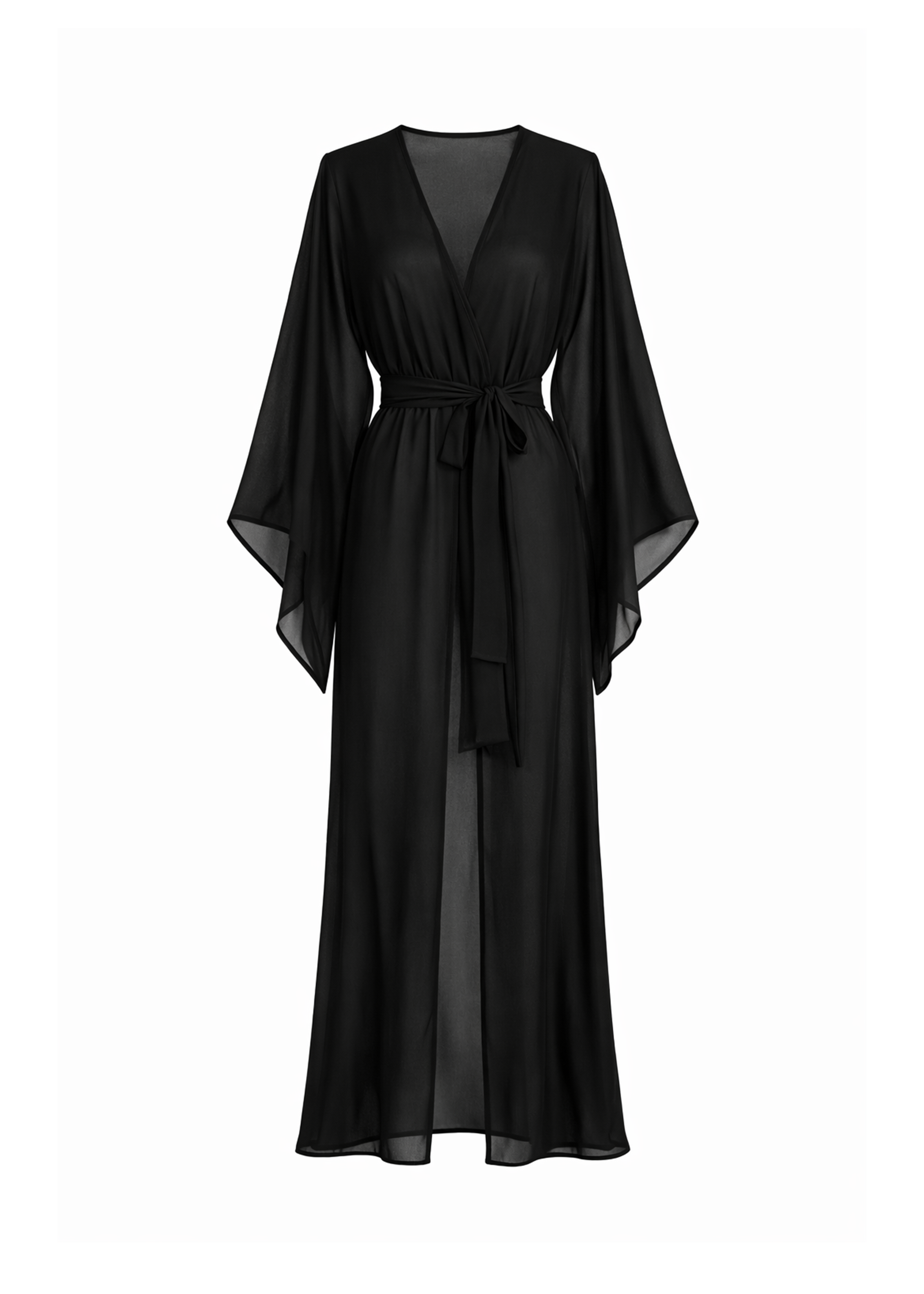 Fiona Beach Kimono - Schwarzer Abgrund