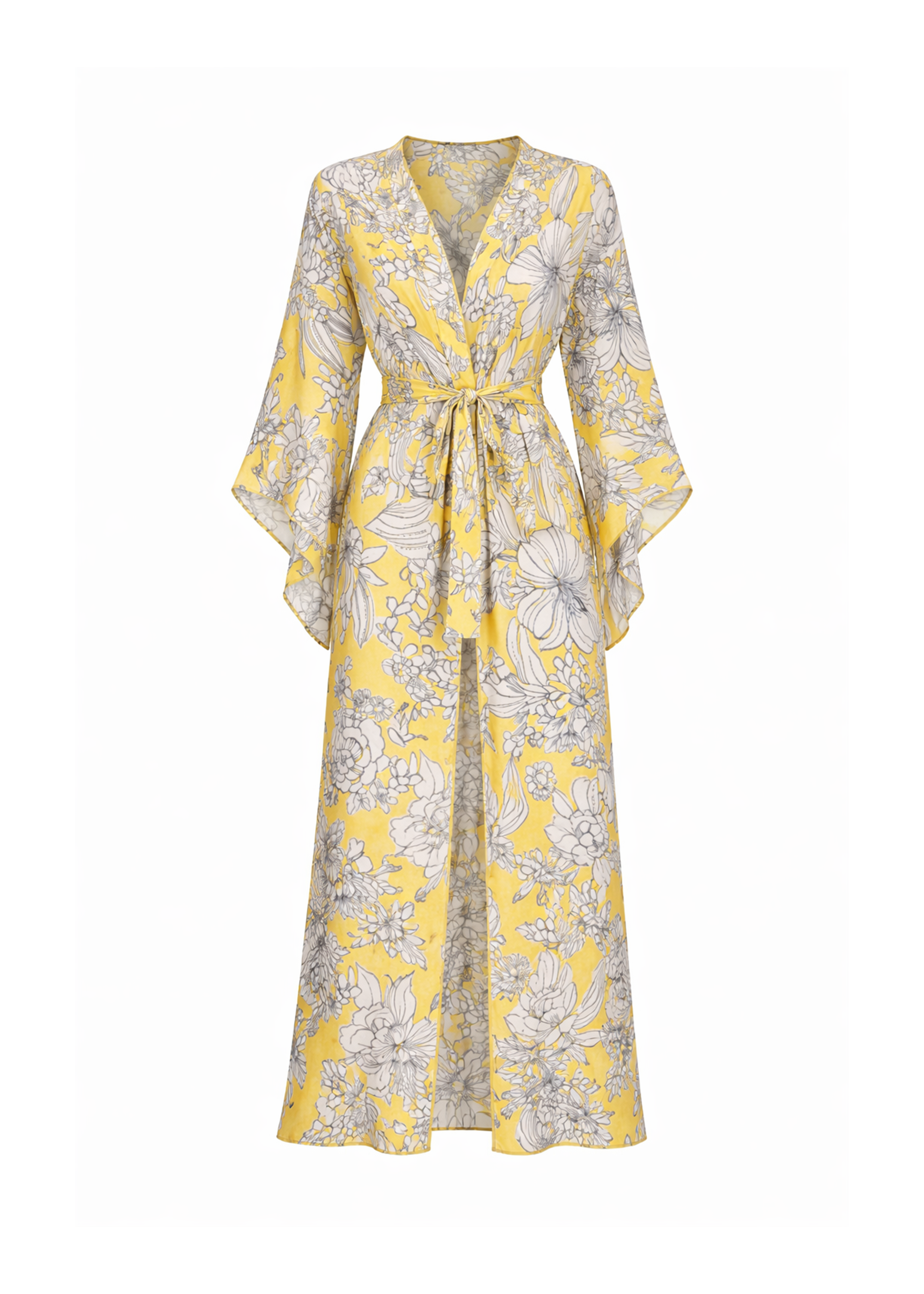 Fiona Beach Kimono - Schwarzer Abgrund