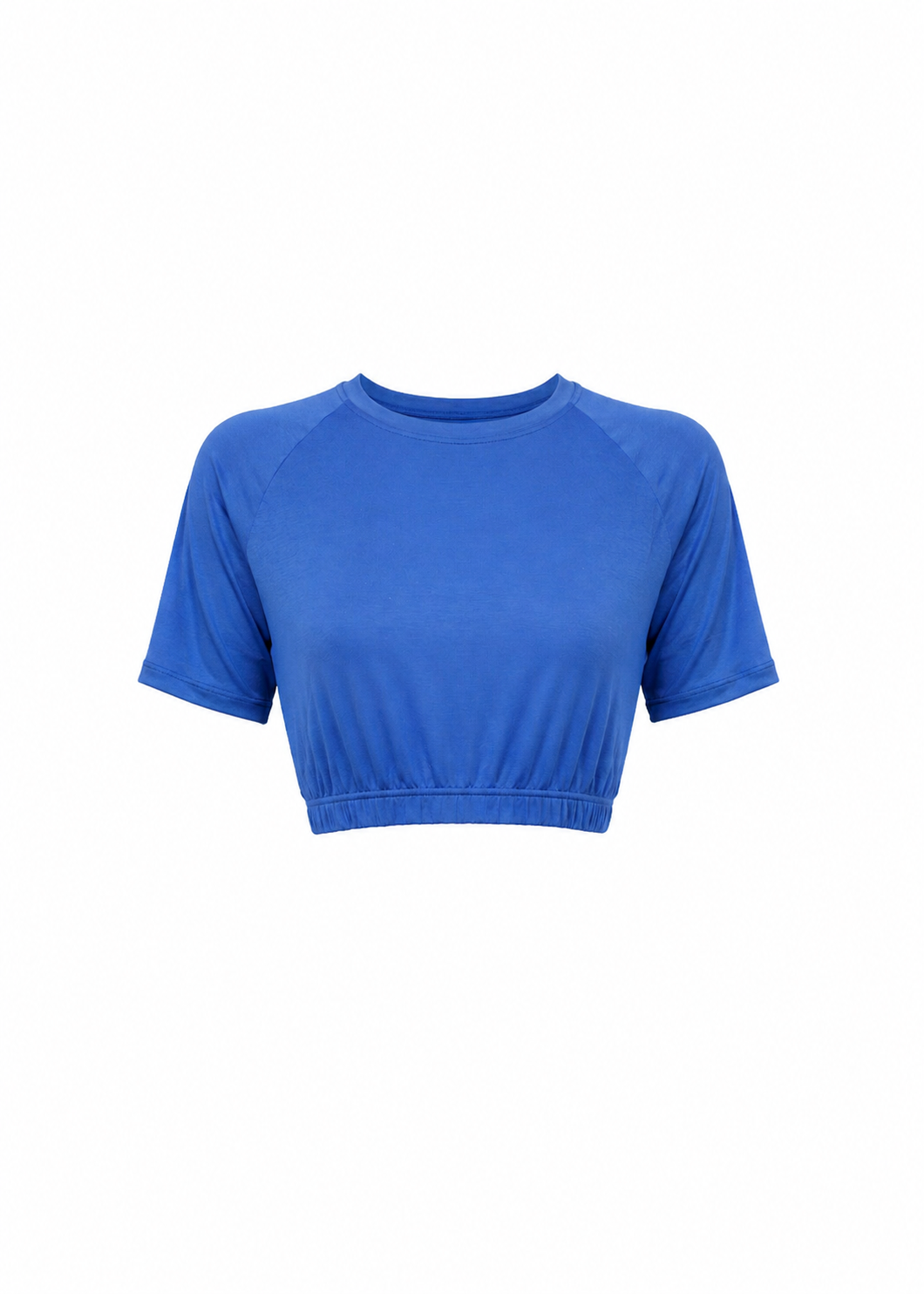 Iphigenia Cropped T-Shirt - Blue Azure