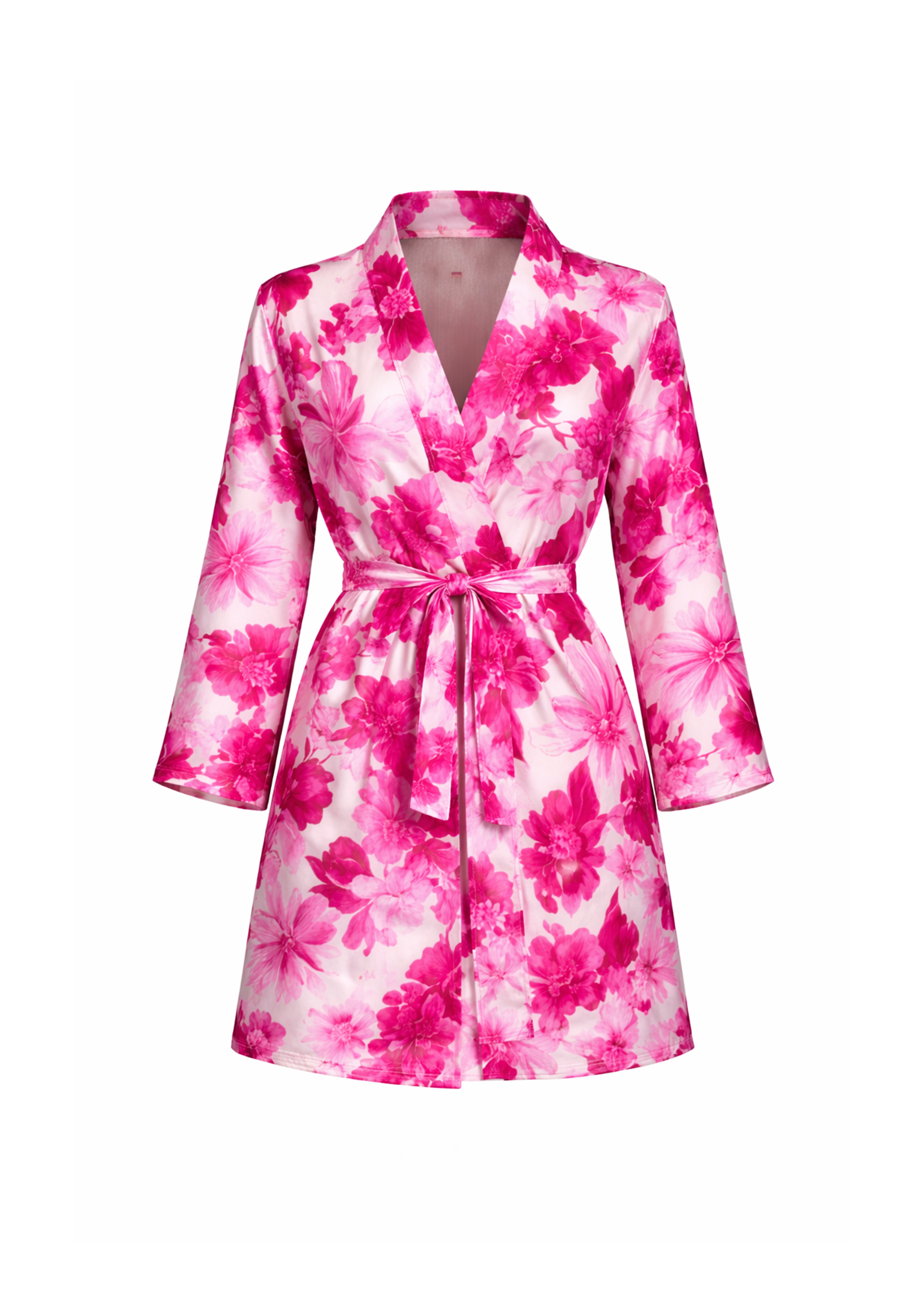Kelly Resort Robe - Royal-Fuschia Flowers