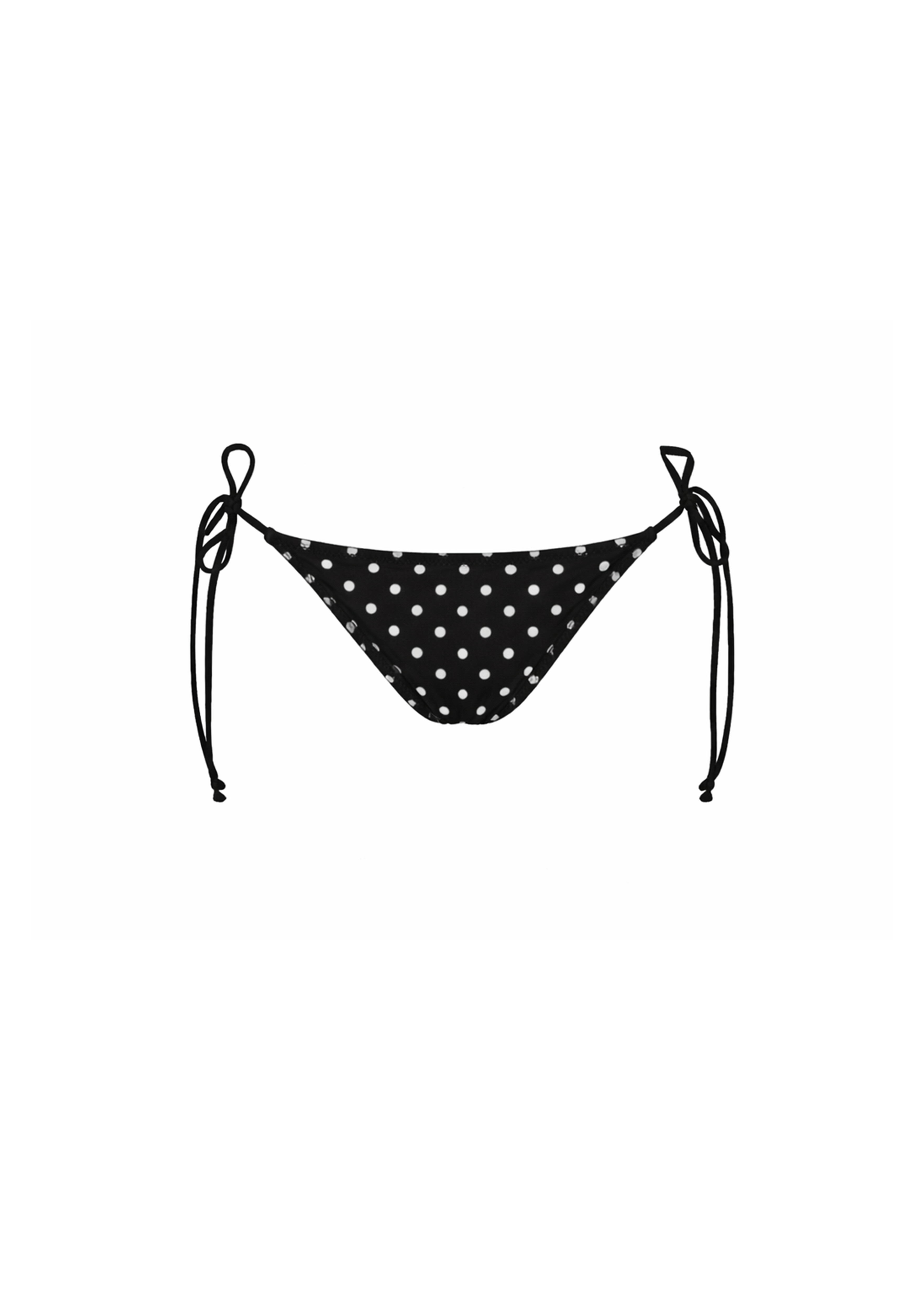 Brigitte Bikini - Black with White Polka Dots - Bot
