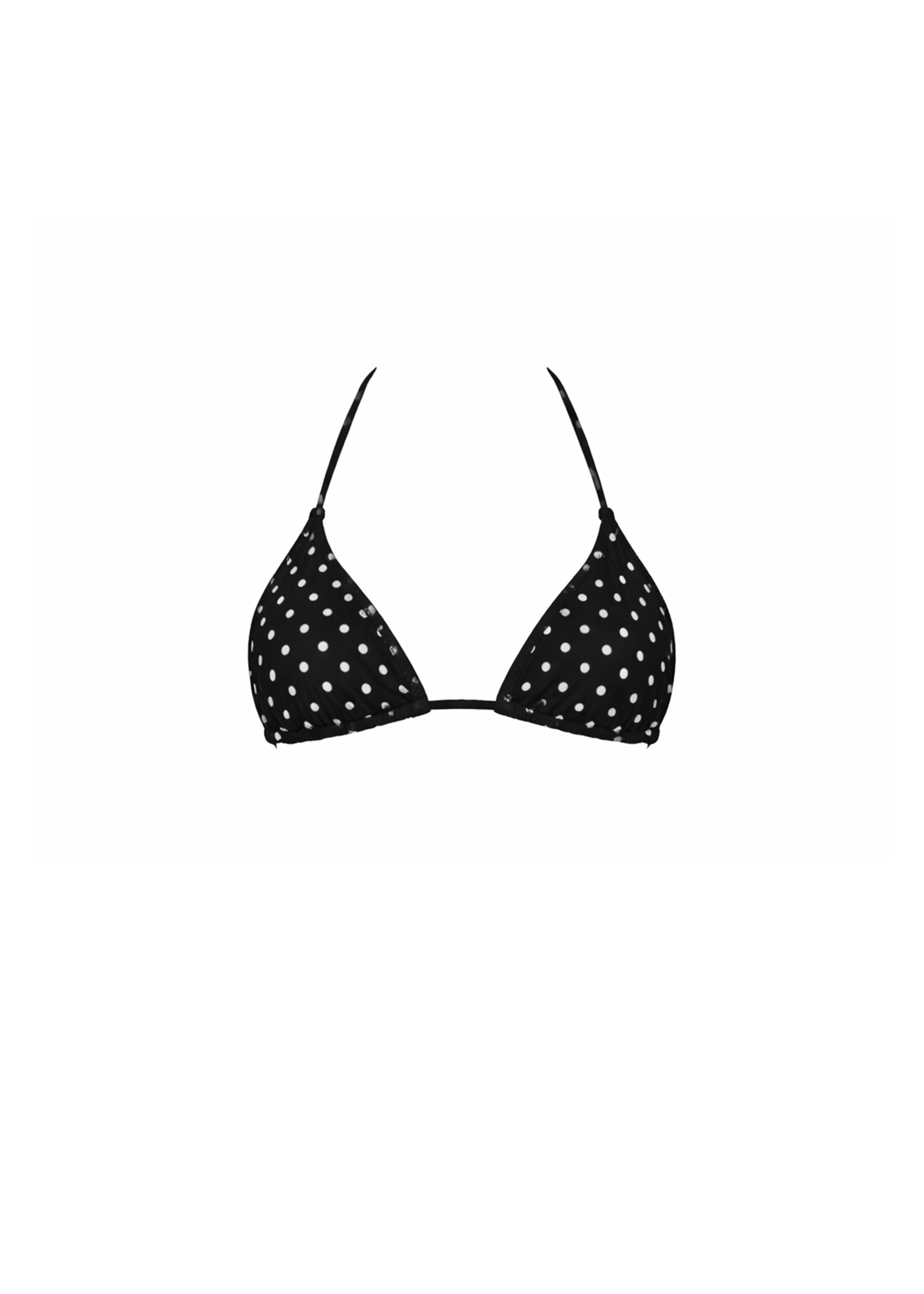 Brigitte Bikini - Black with White Polka Dots - Top