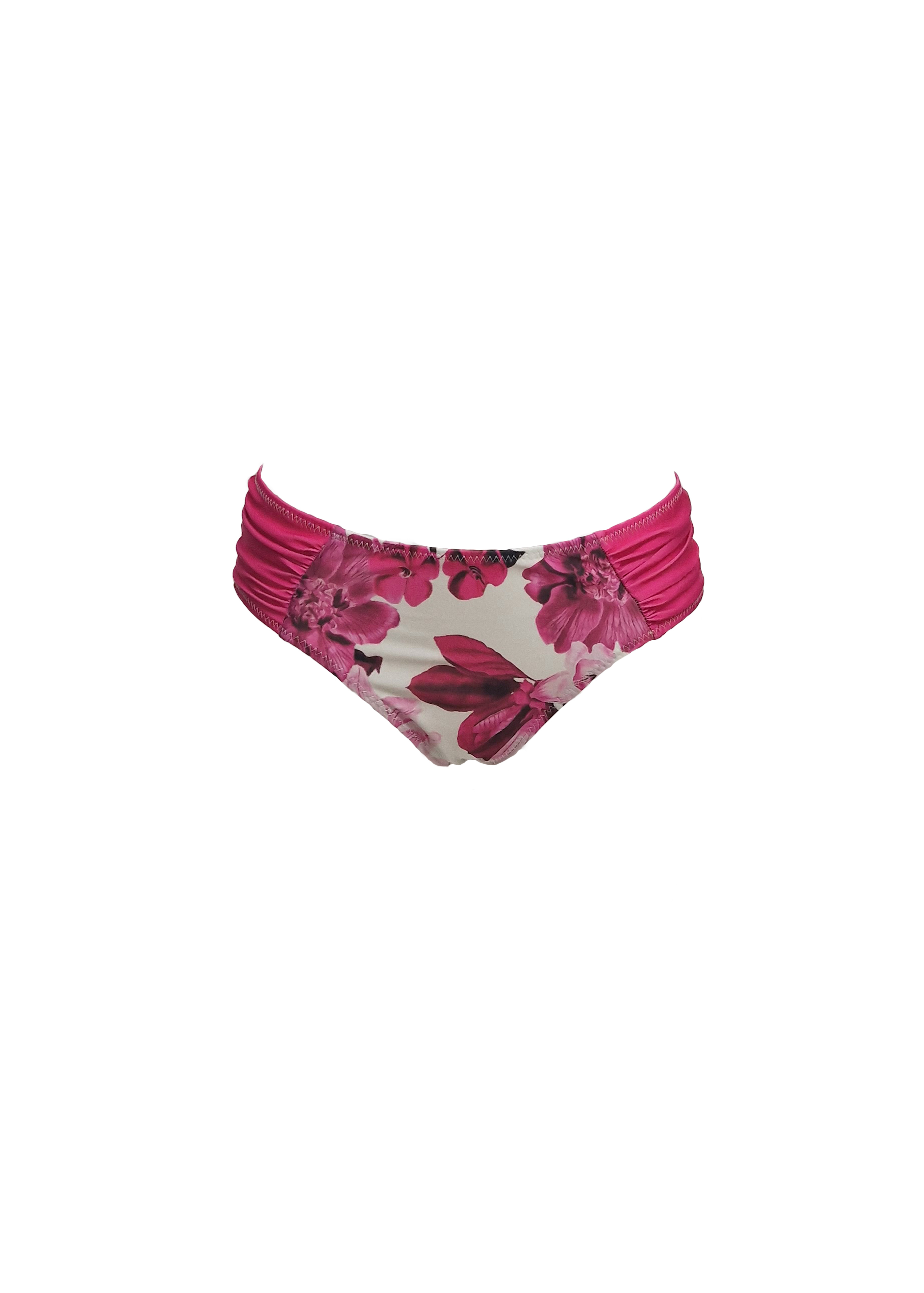 Rosa Bikini - Royal-Fuchsia Flowers & Fuchsia Straps - Bot