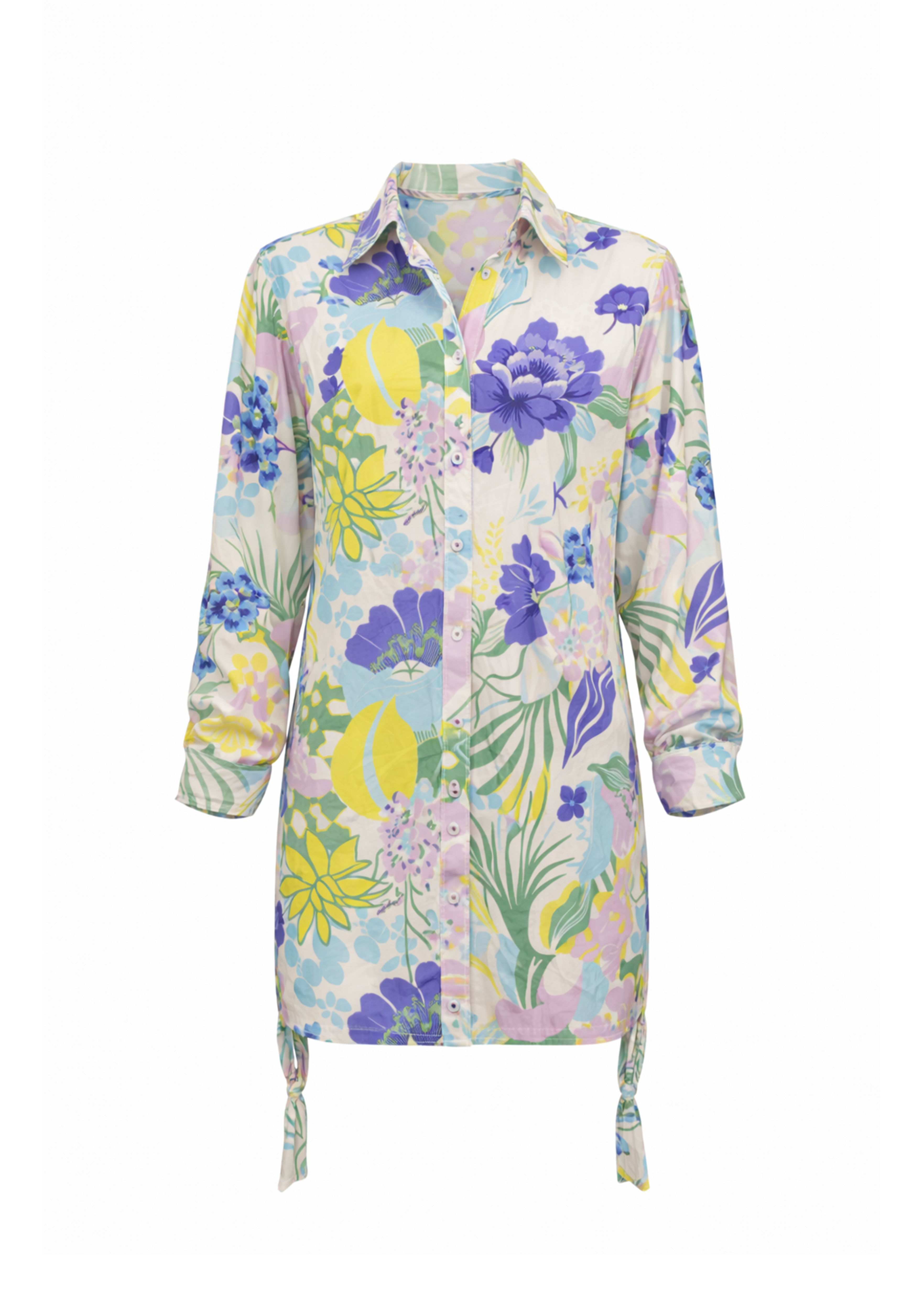 Nancy Beach Shirt - Pastel Floral