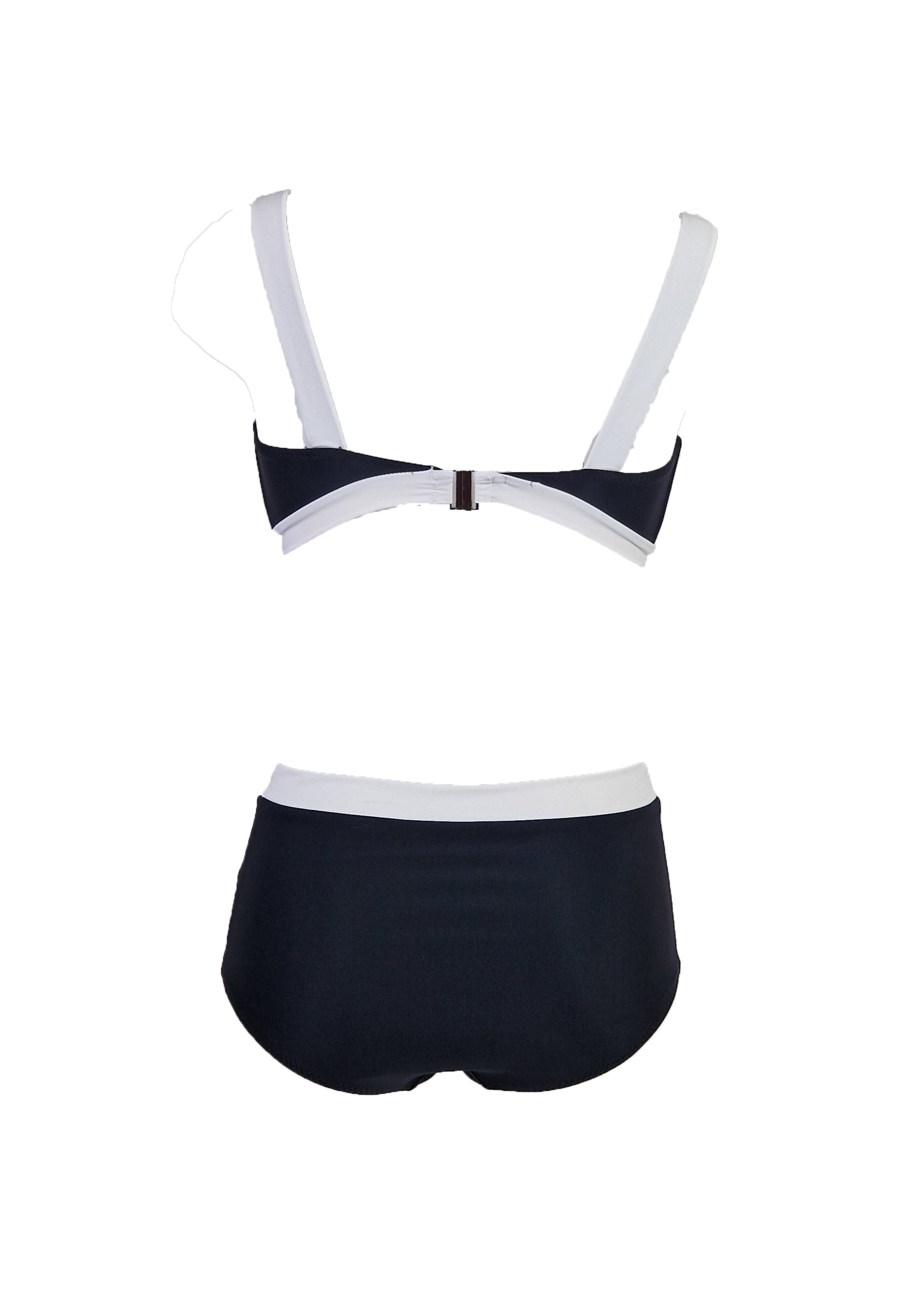 Joan One piece - Black Abyss & White Straps
