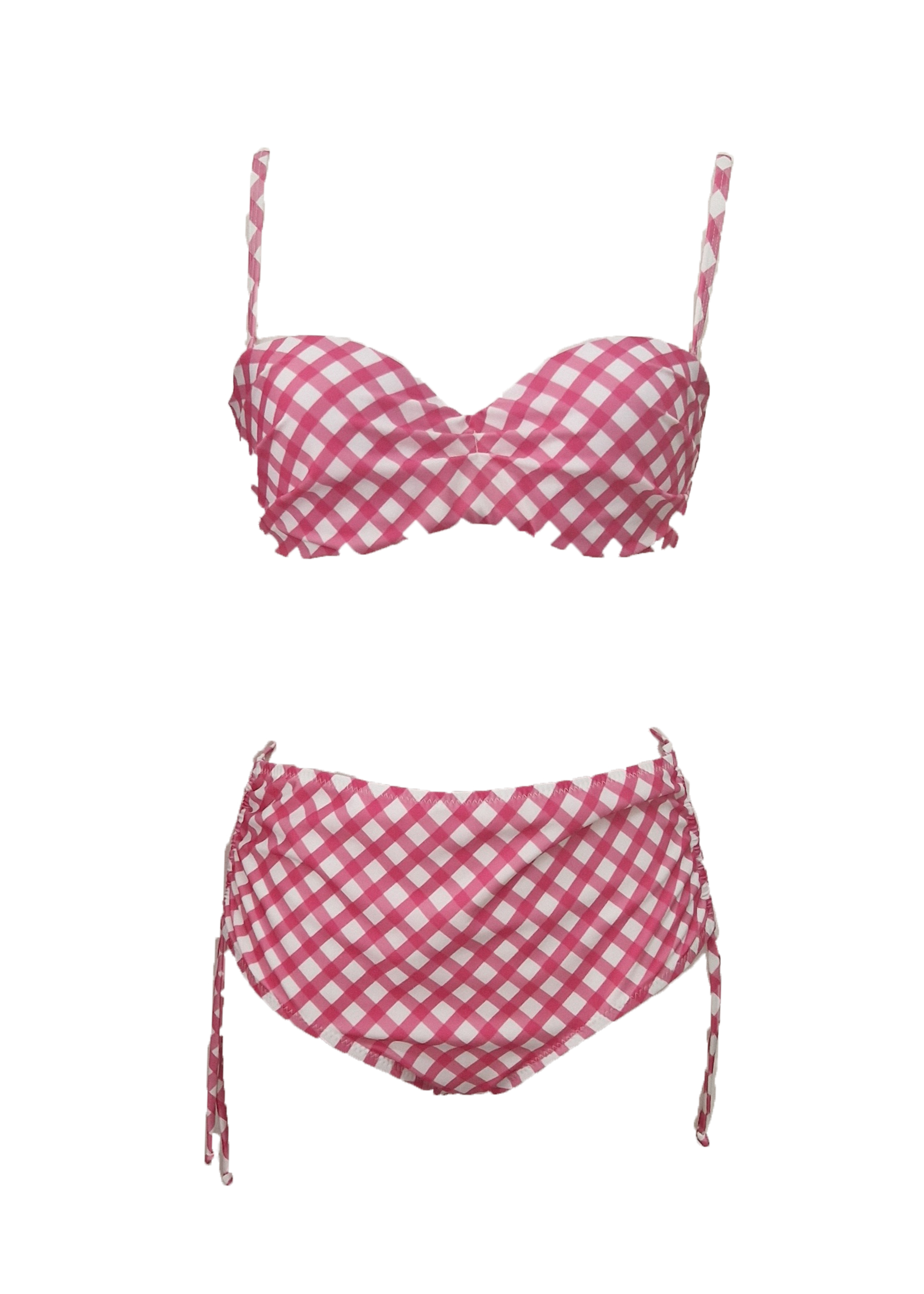 Monique Bikini - Fuchsia Plaid - Set