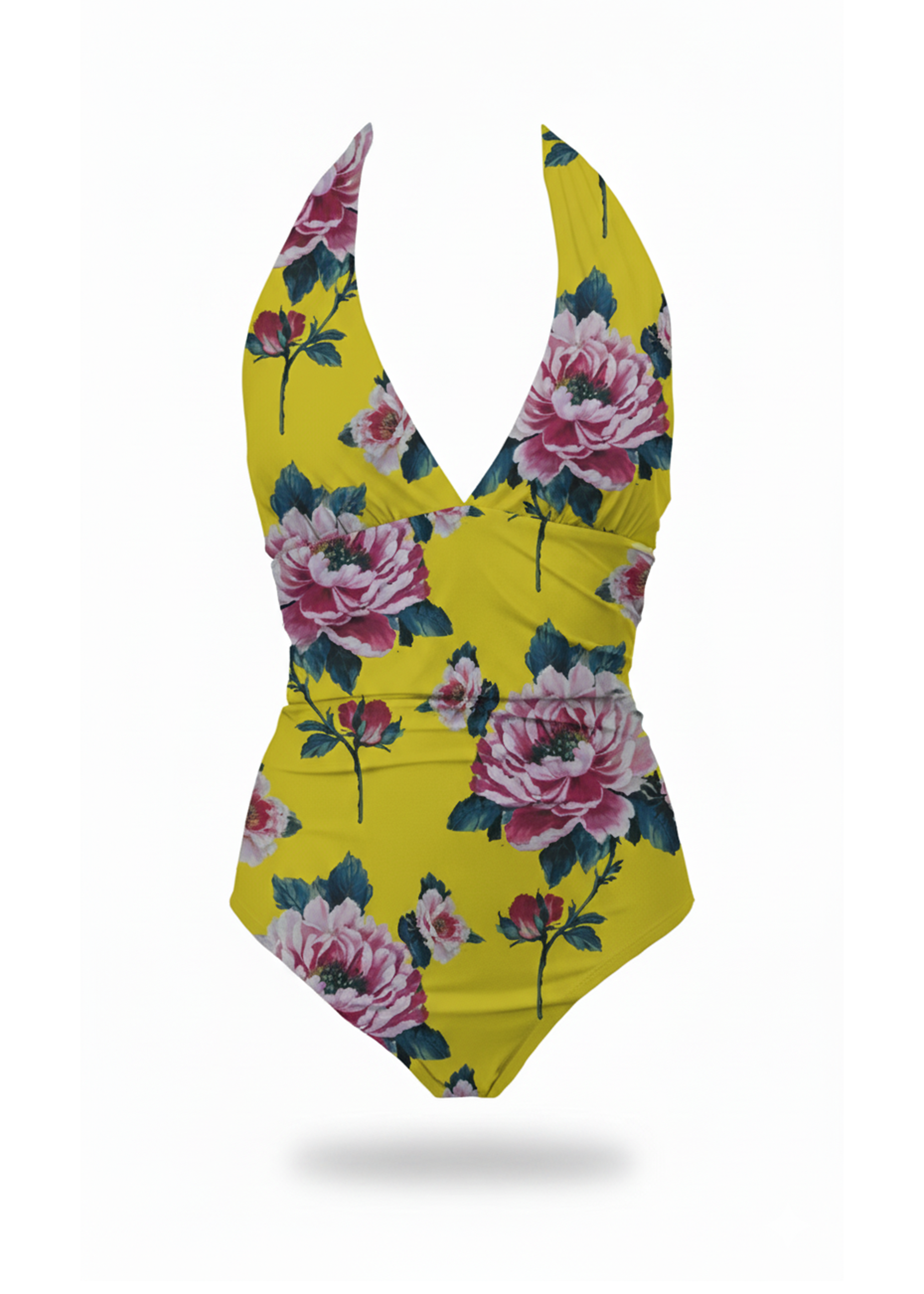 Isabelle One piece - Pink Roses on Yellow